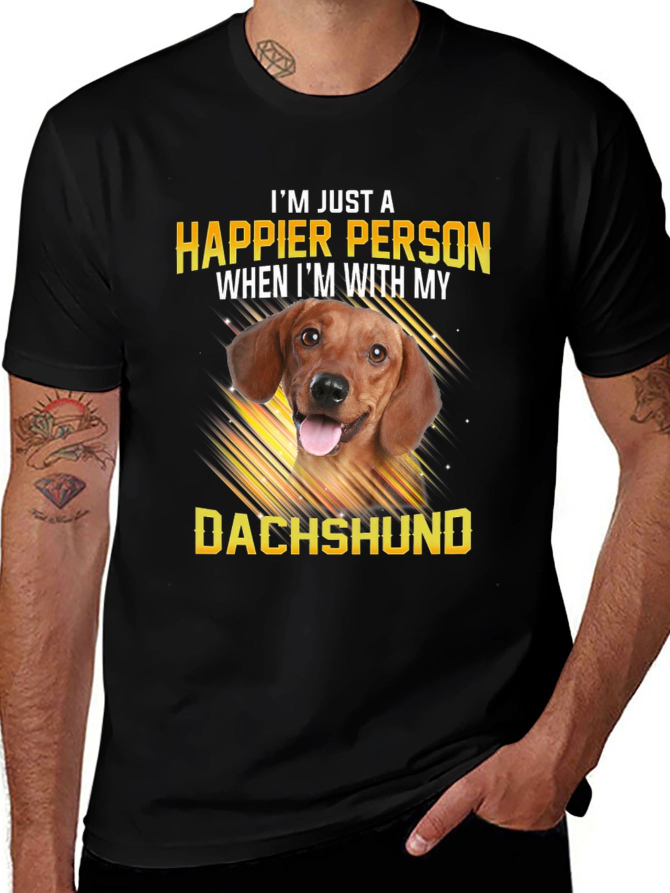 Happier with Dachshund T-Shirt