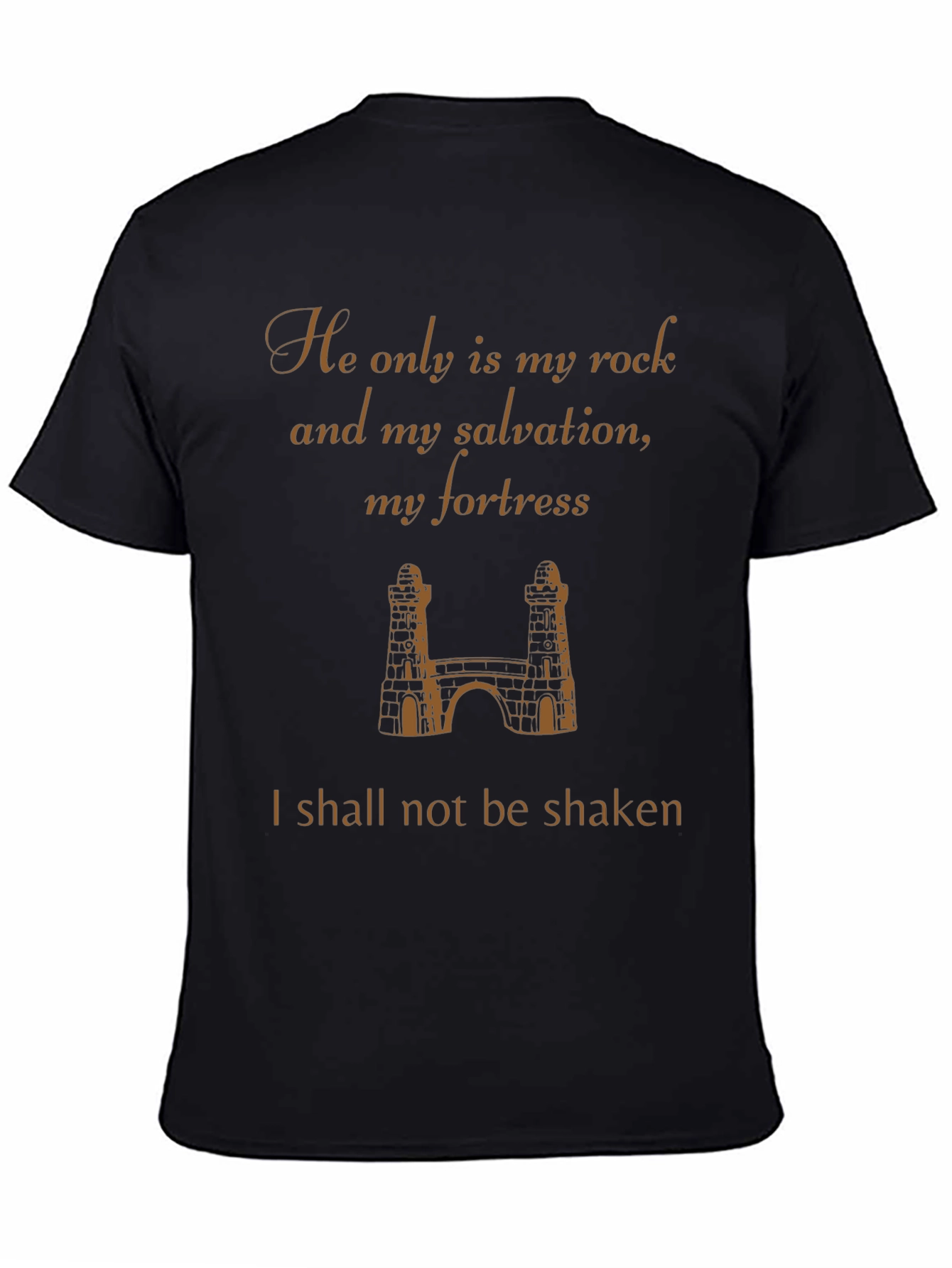 He is My Rock Black T-Shirt