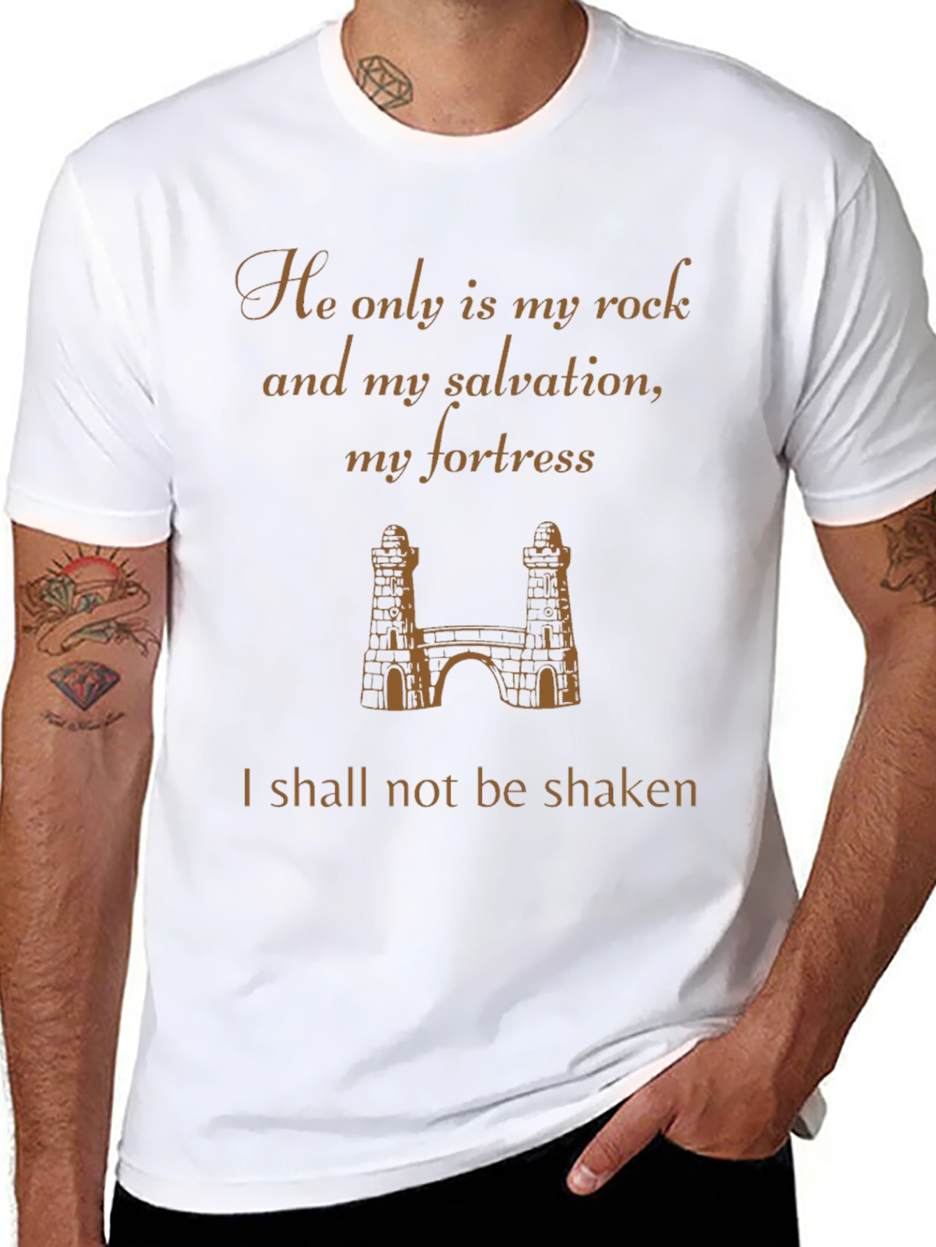 He is My Rock Black T-Shirt