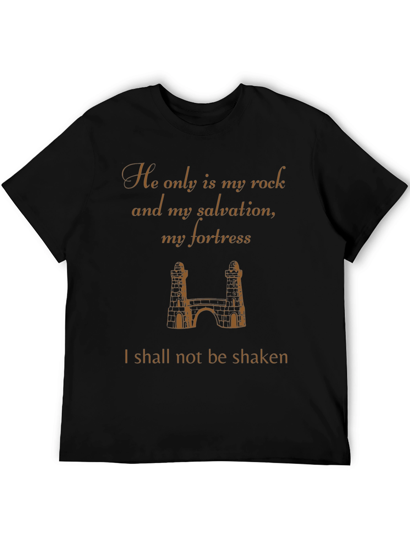 He is My Rock Black T-Shirt