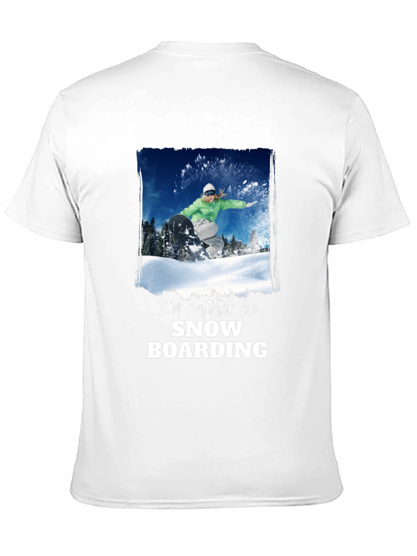 Snowboarding Graphic T-Shirt - Black