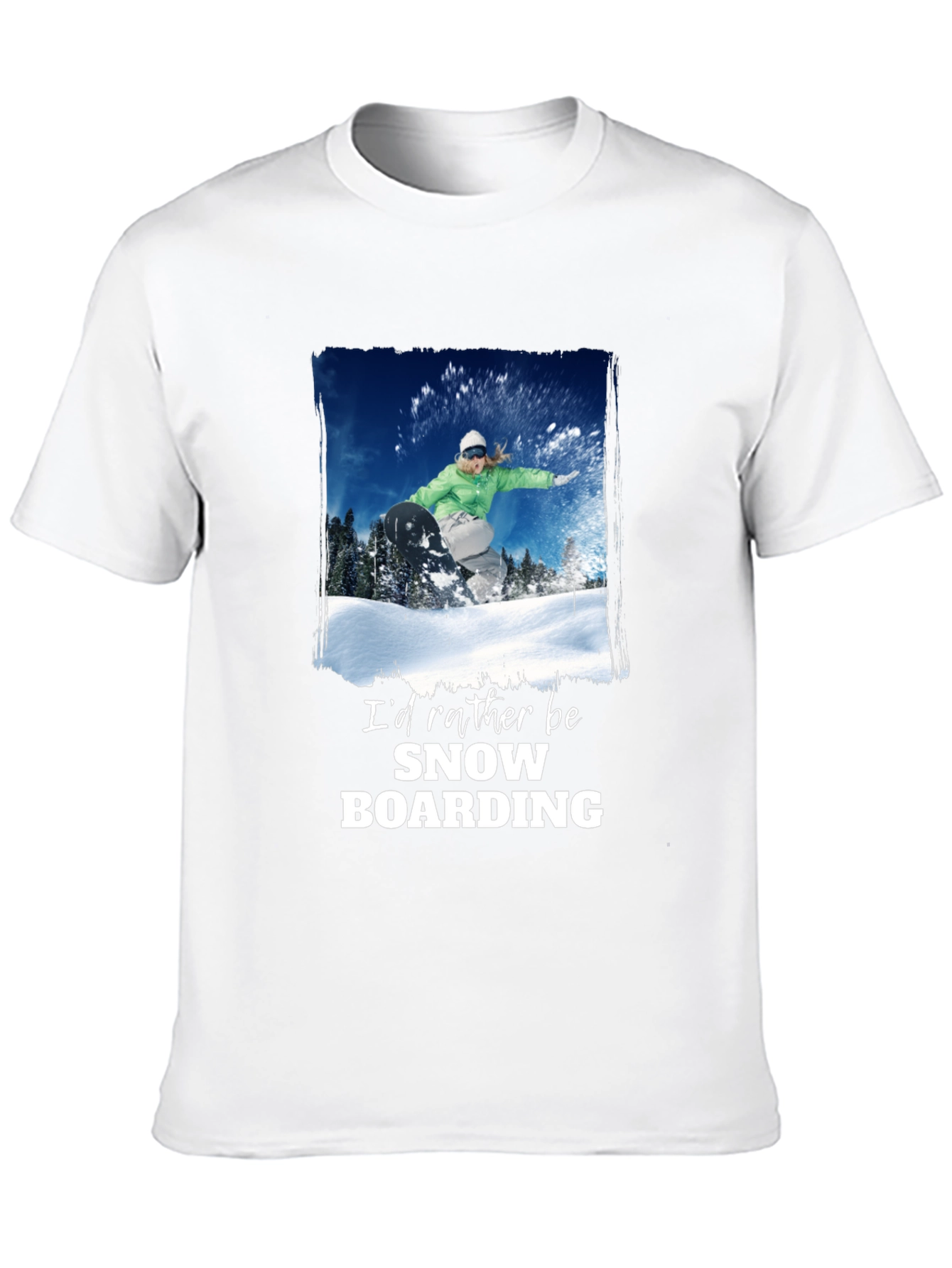 Snowboarding Graphic T-Shirt - Black