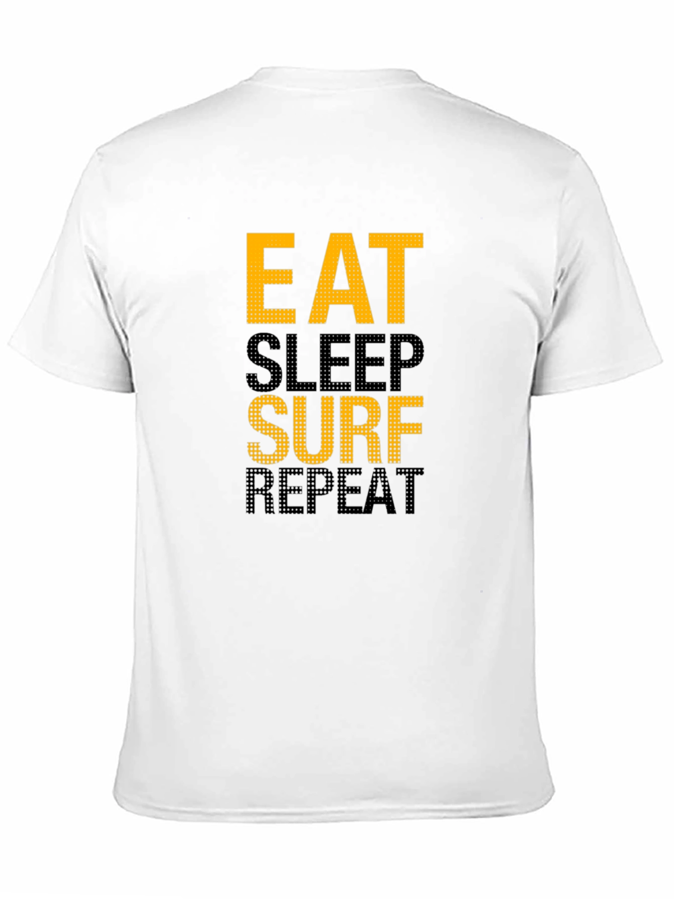 Eat Sleep Surf Repeat Graphic Tee - Black