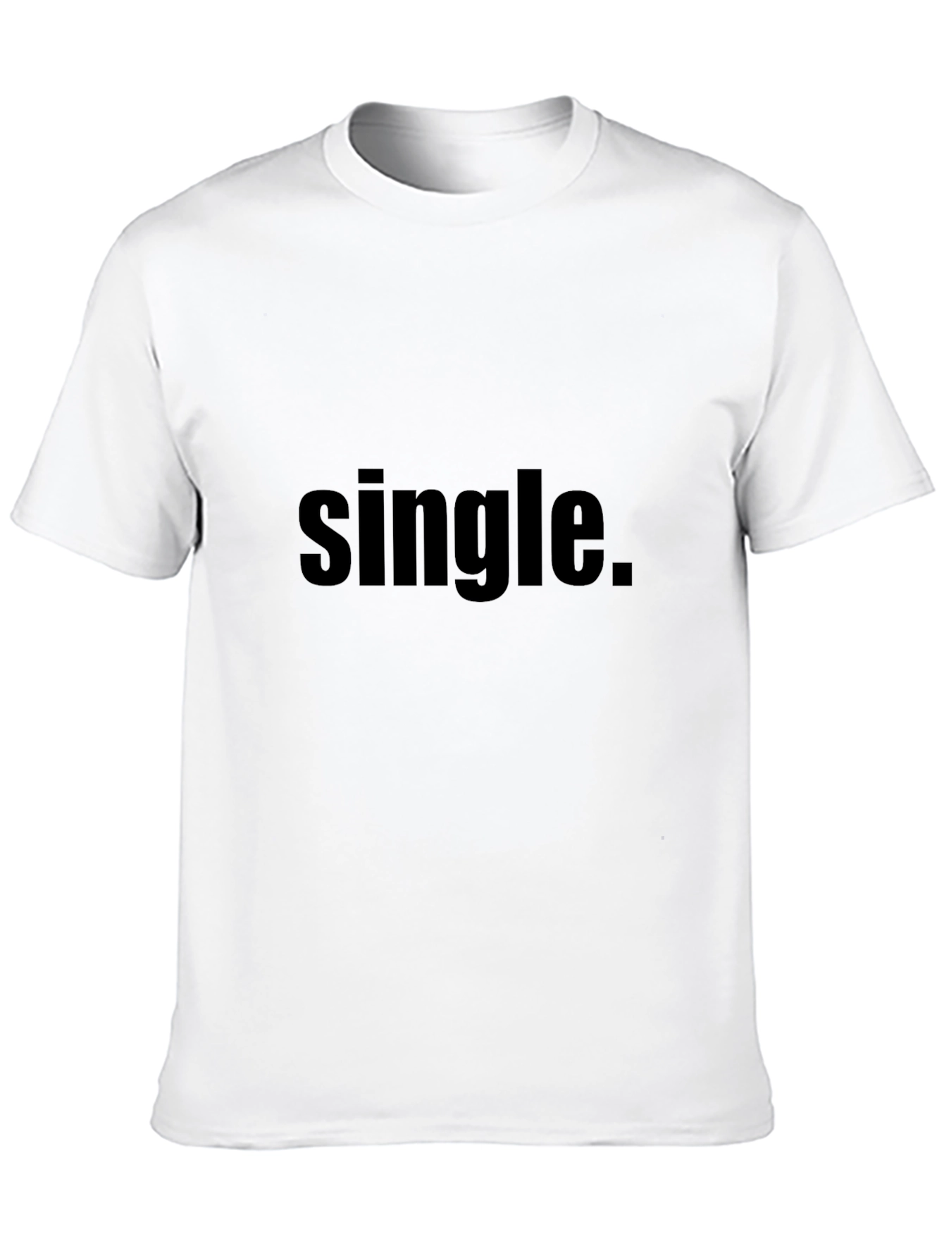 Single Black Tee - Mens Casual Graphic T-Shirt