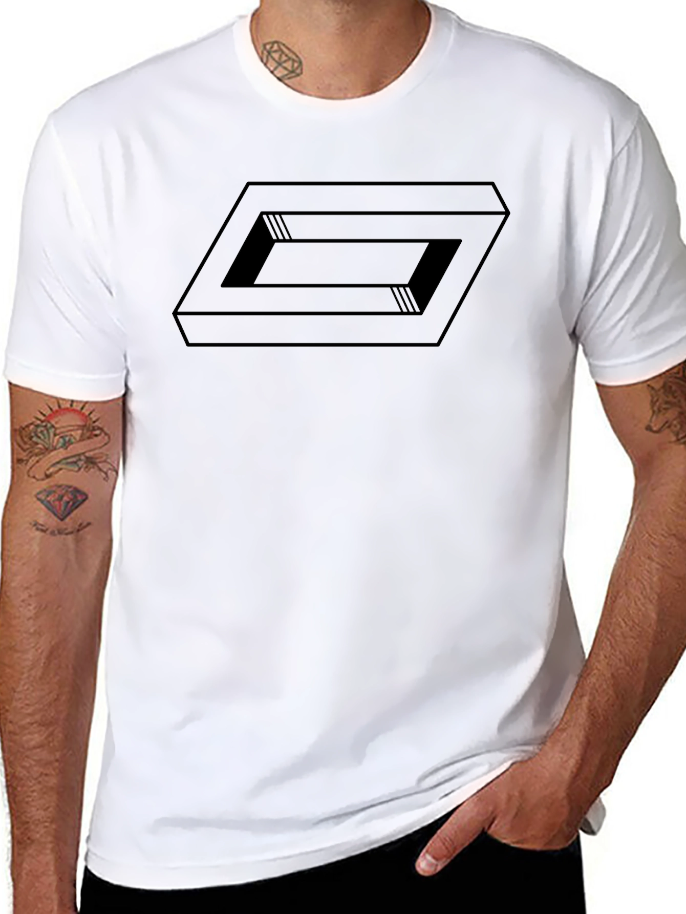 Optical Illusion T-Shirt - Modern Graphic Tee