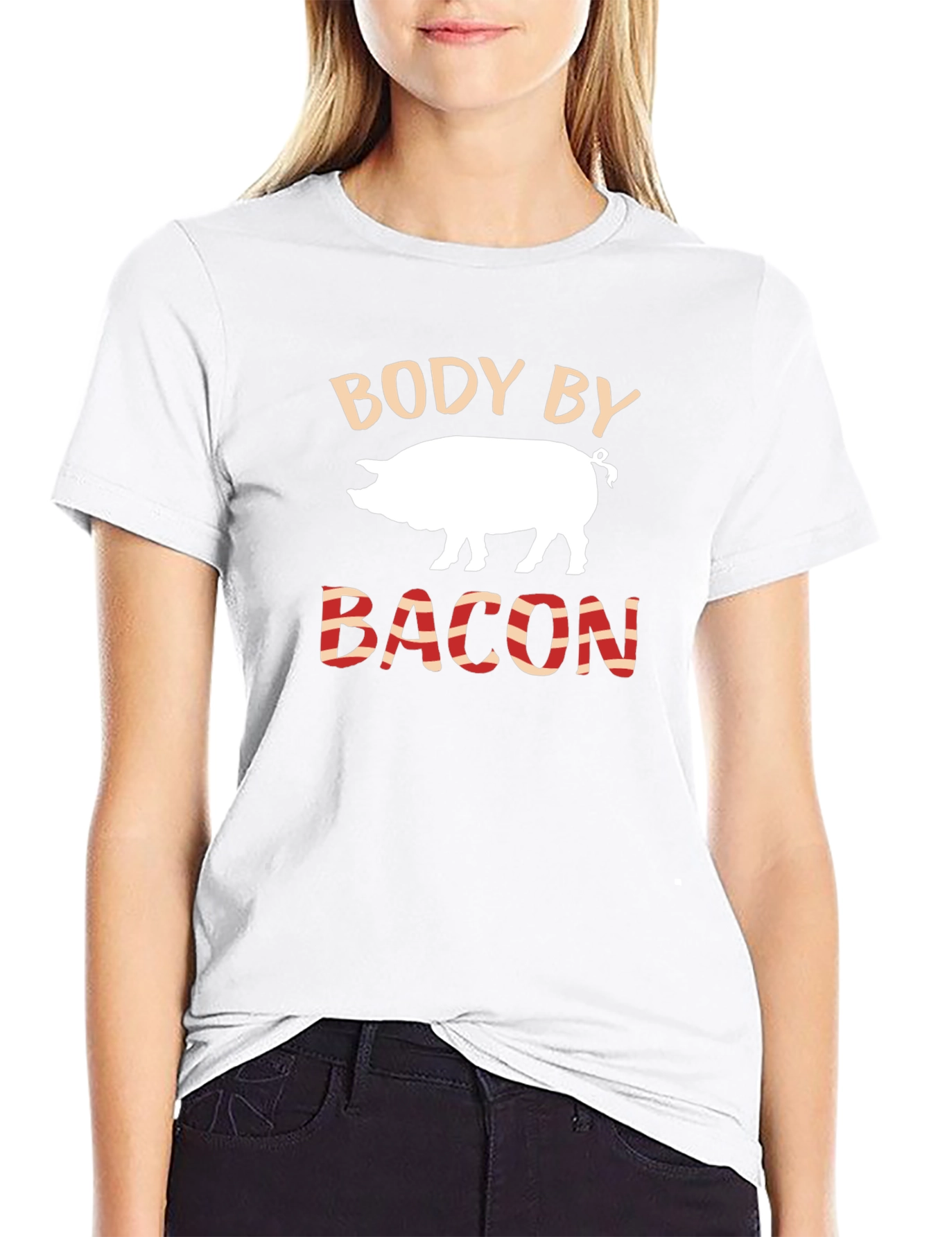 Body By Bacon Funny Pig Lover T-Shirt