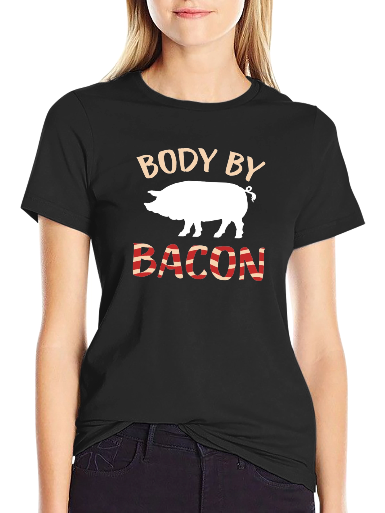 Body By Bacon Funny Pig Lover T-Shirt
