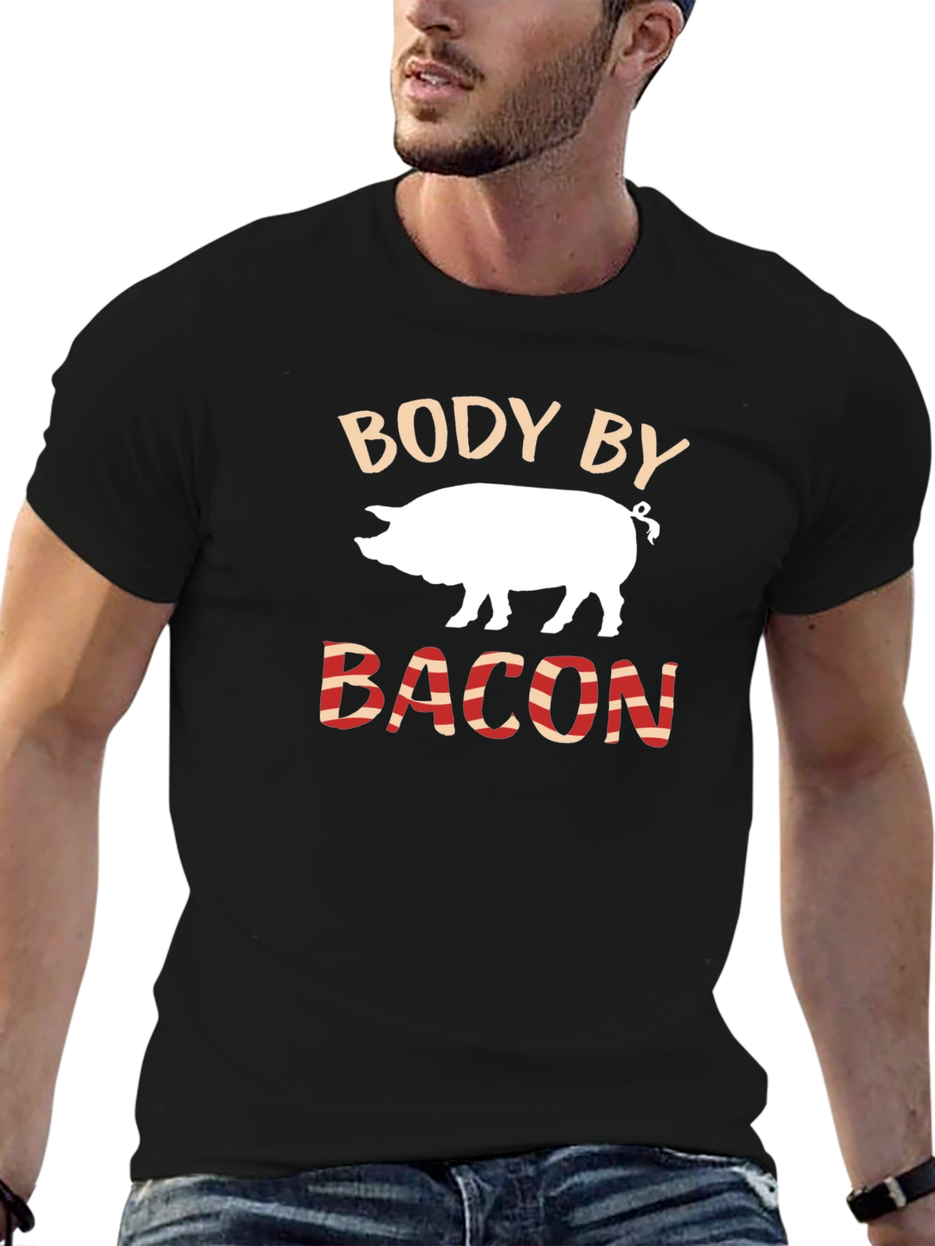 Body By Bacon Funny Pig Lover T-Shirt