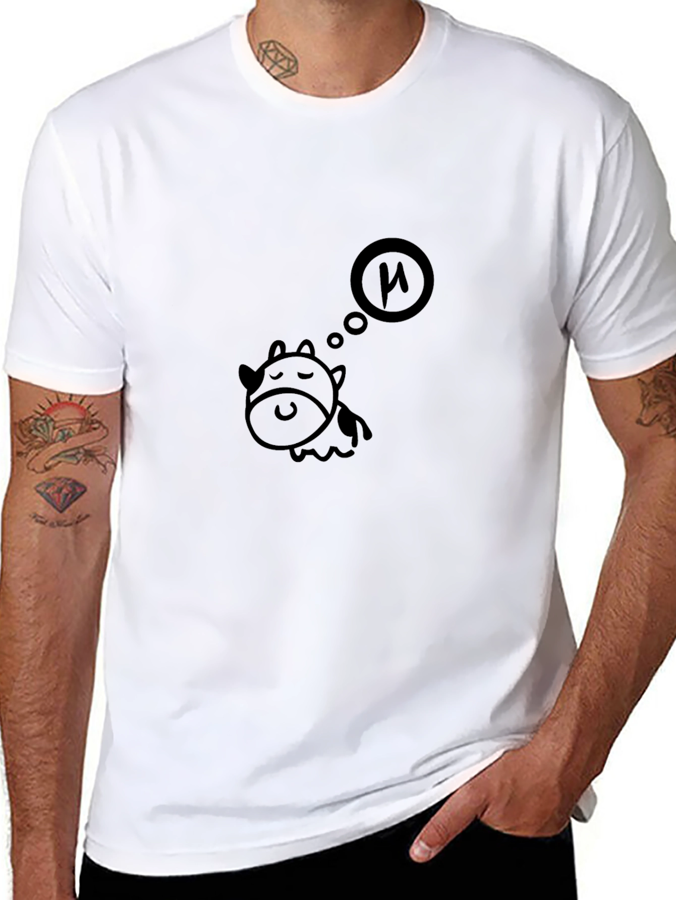 Dreaming Cow Graphic Tee - Soft Cotton Blend