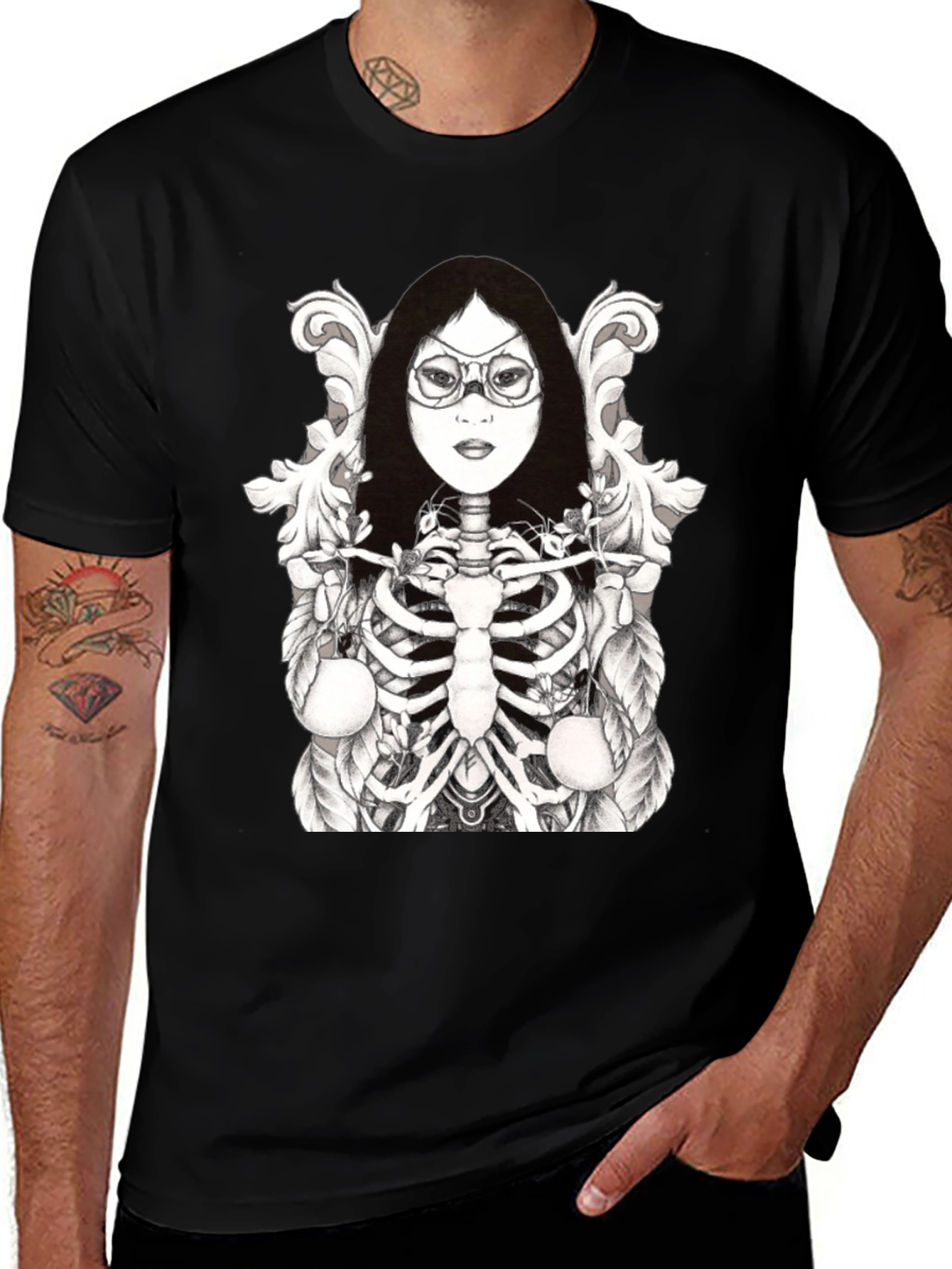 Skeleton Girl T-Shirt - Unique Graphic Tee