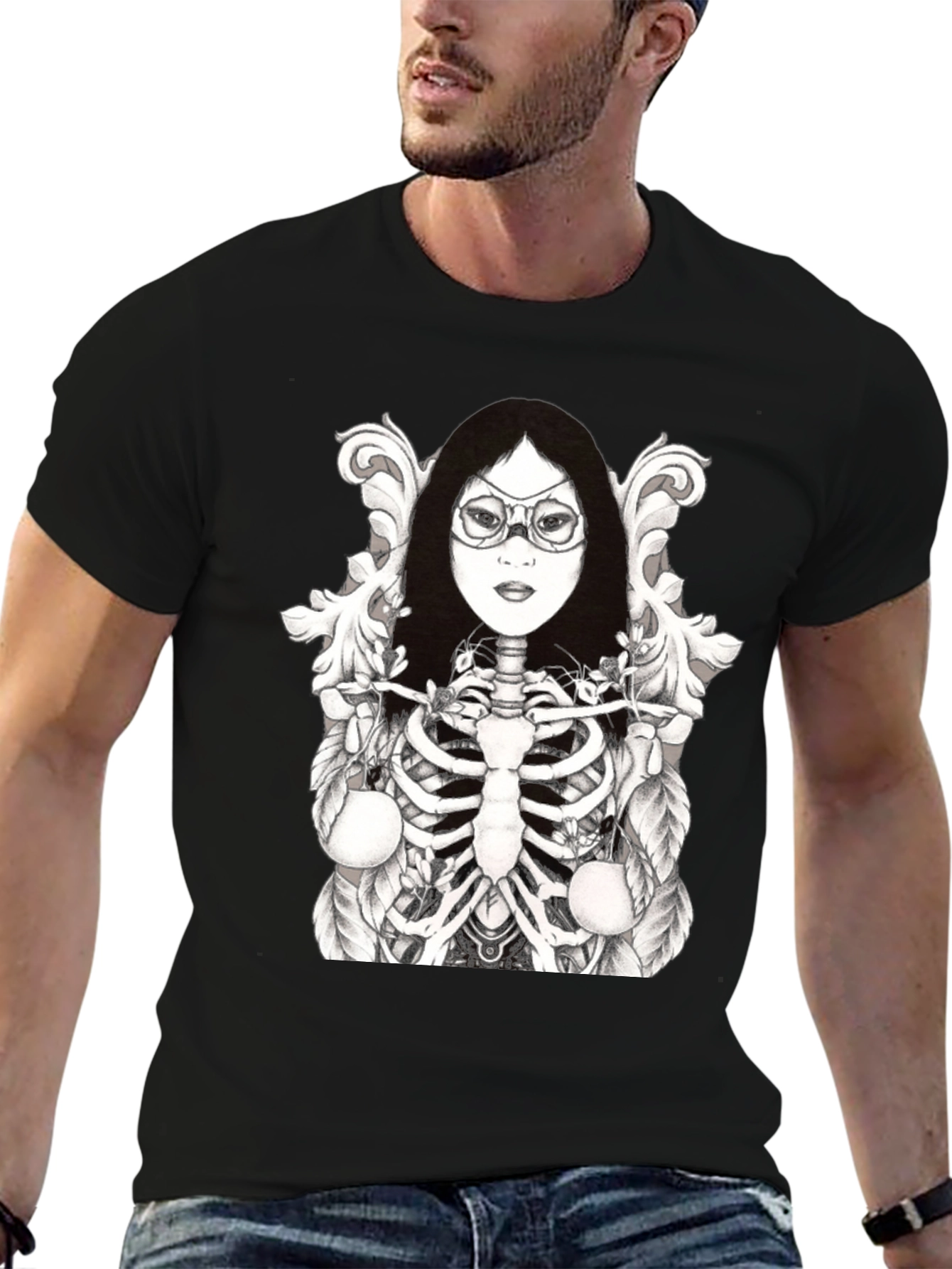 Skeleton Girl T-Shirt - Unique Graphic Tee