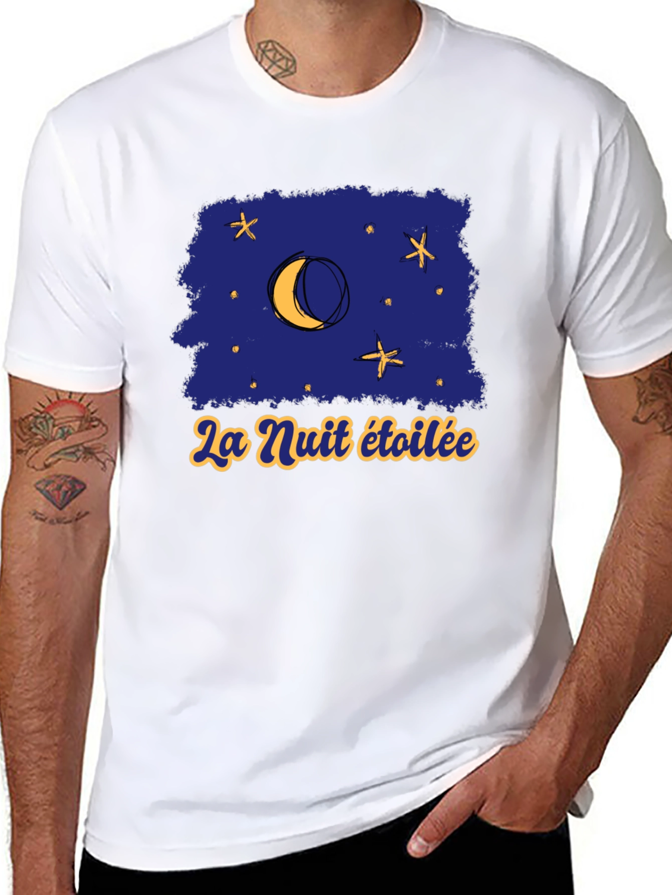 La Nuit Étoilée Graphic T-Shirt - Starry Night Tee