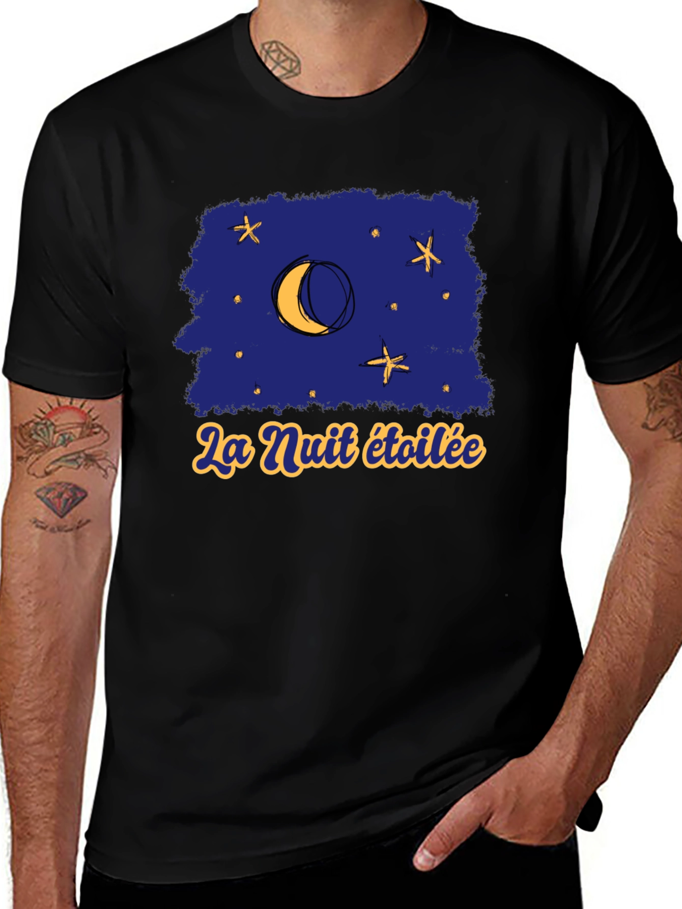 La Nuit Étoilée Graphic T-Shirt - Starry Night Tee