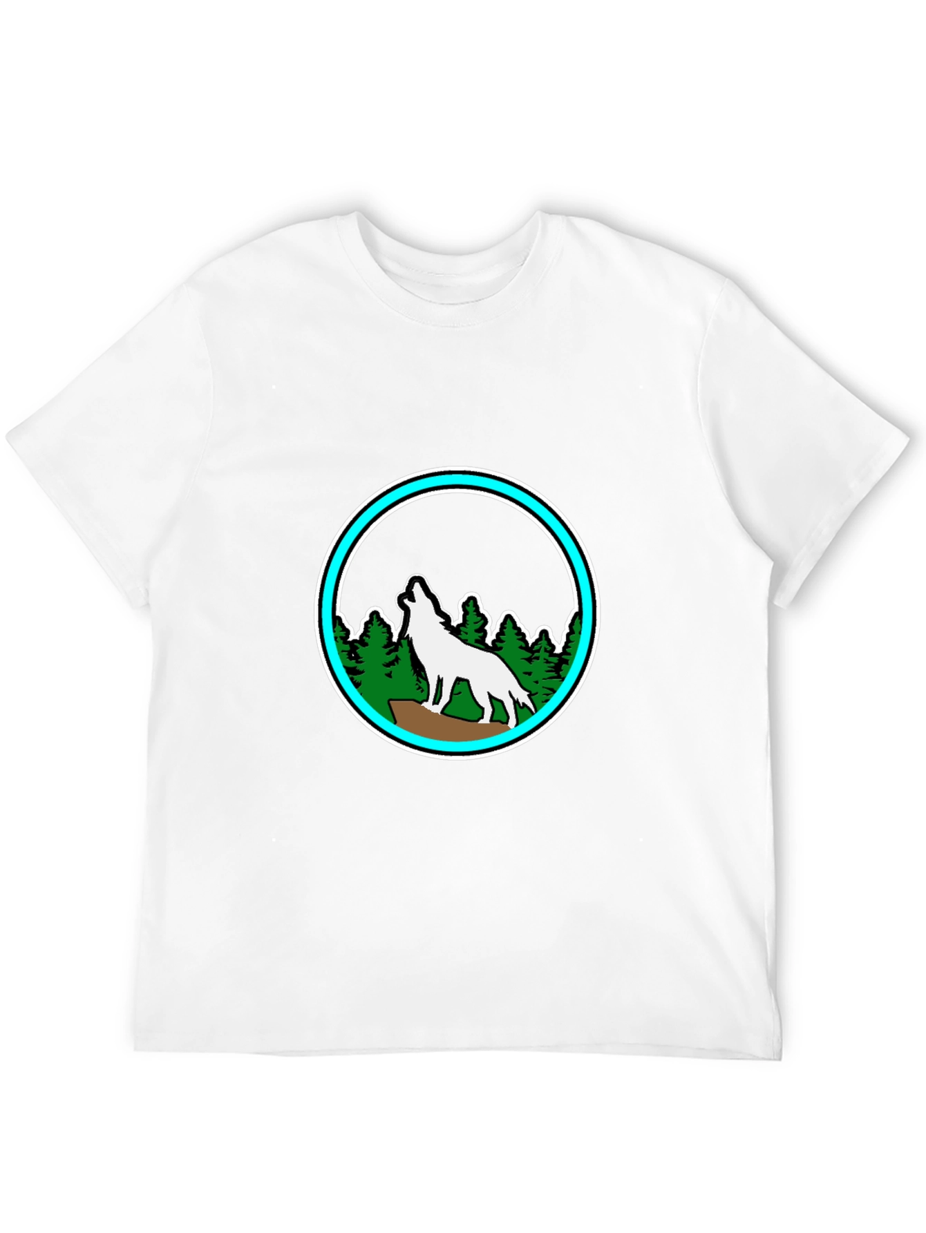Wolf Howling in the Forest Graphic Tee