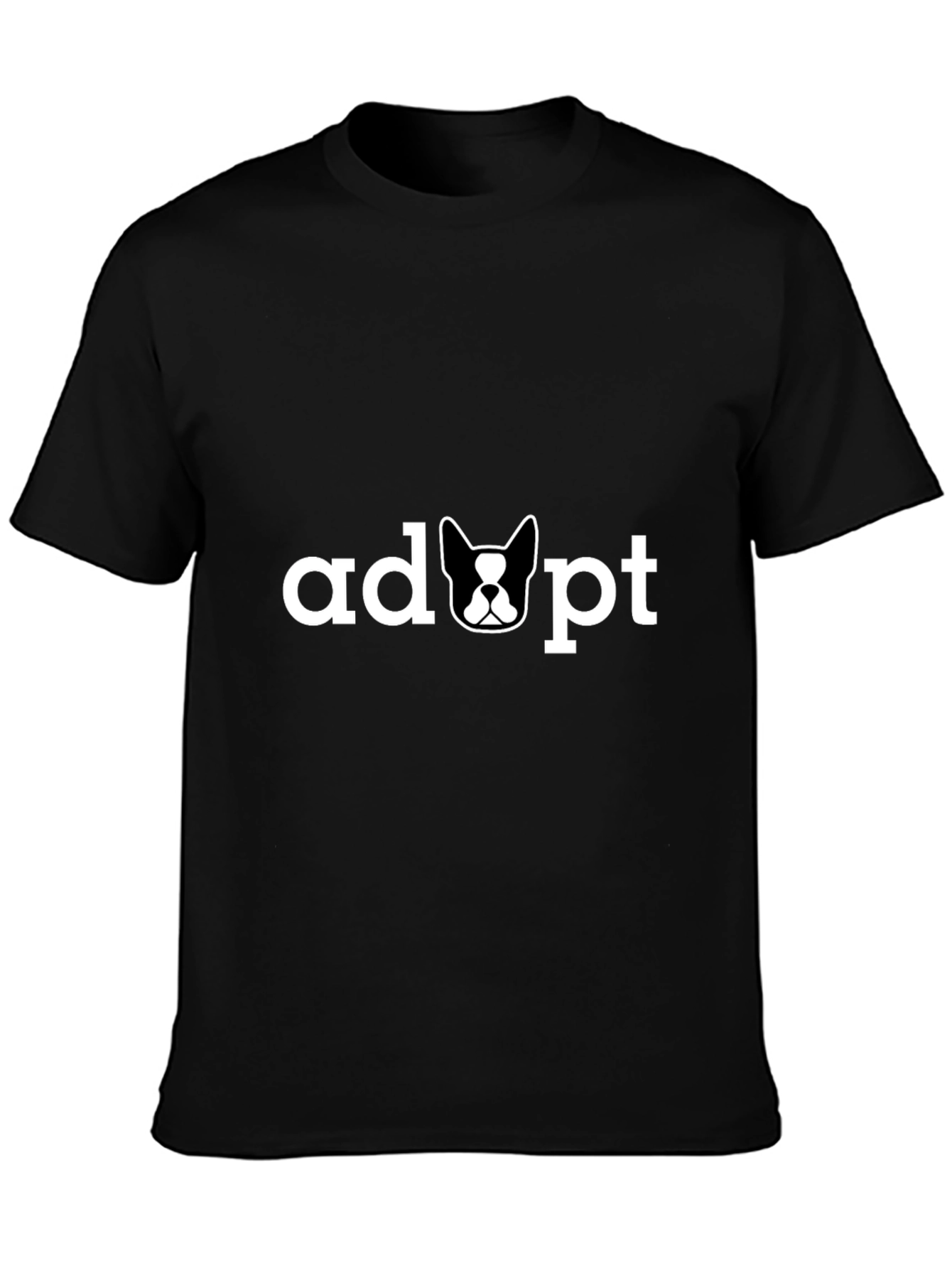 Adopt Dog Tee - Unisex Black T-Shirt