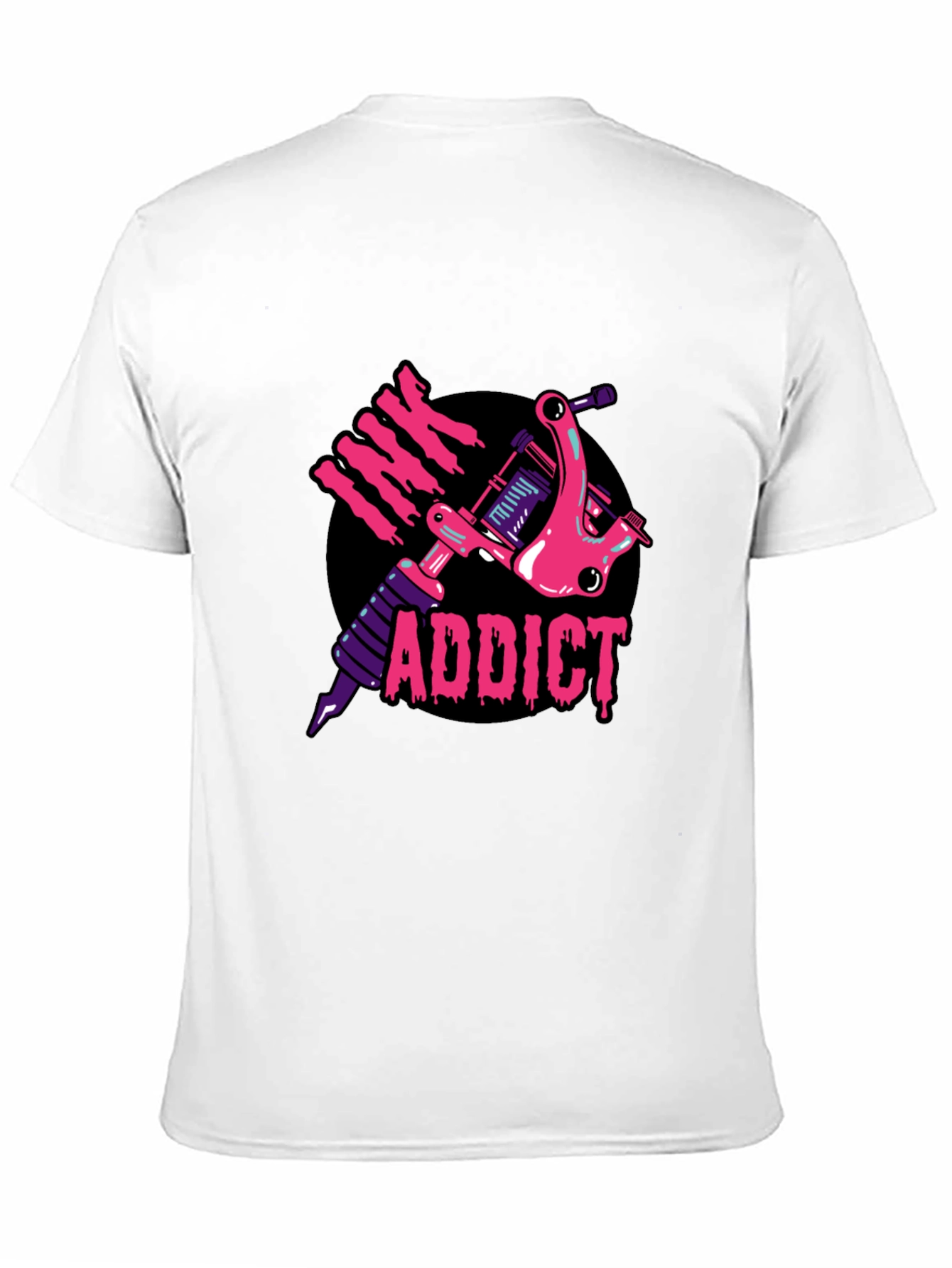 Ink Addict Tattoo Machine Graphic Tee - Black