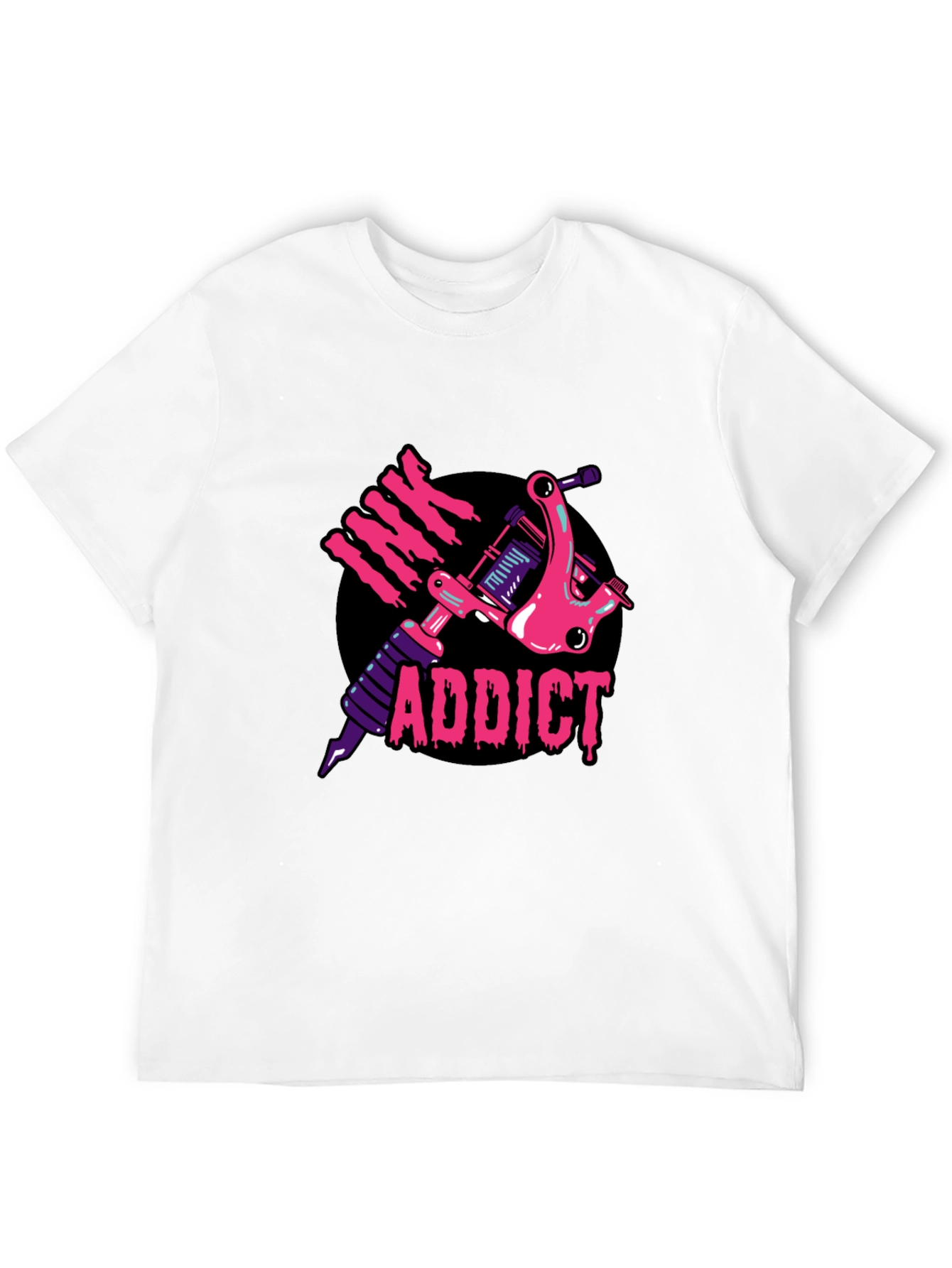 Ink Addict Tattoo Machine Graphic Tee - Black