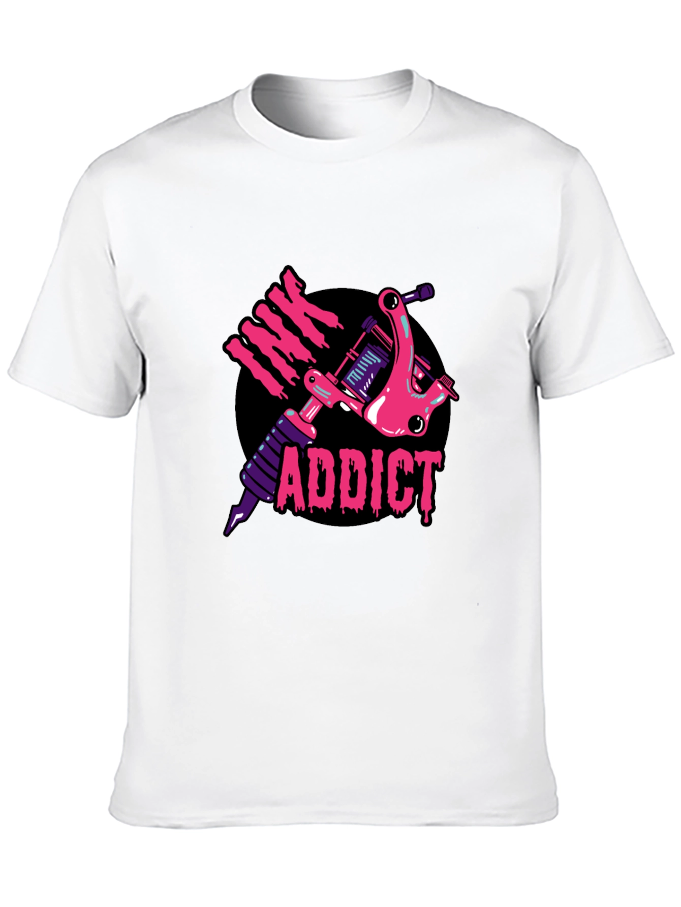 Ink Addict Tattoo Machine Graphic Tee - Black