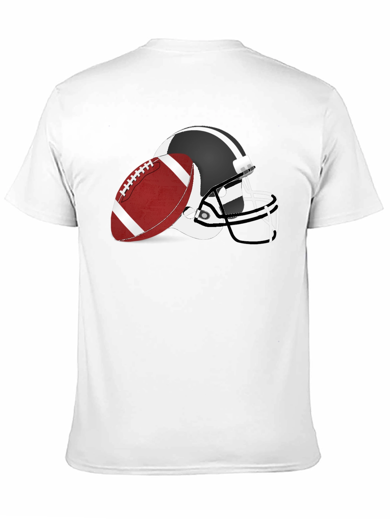 Football Helmet & Ball Graphic Tee - Black