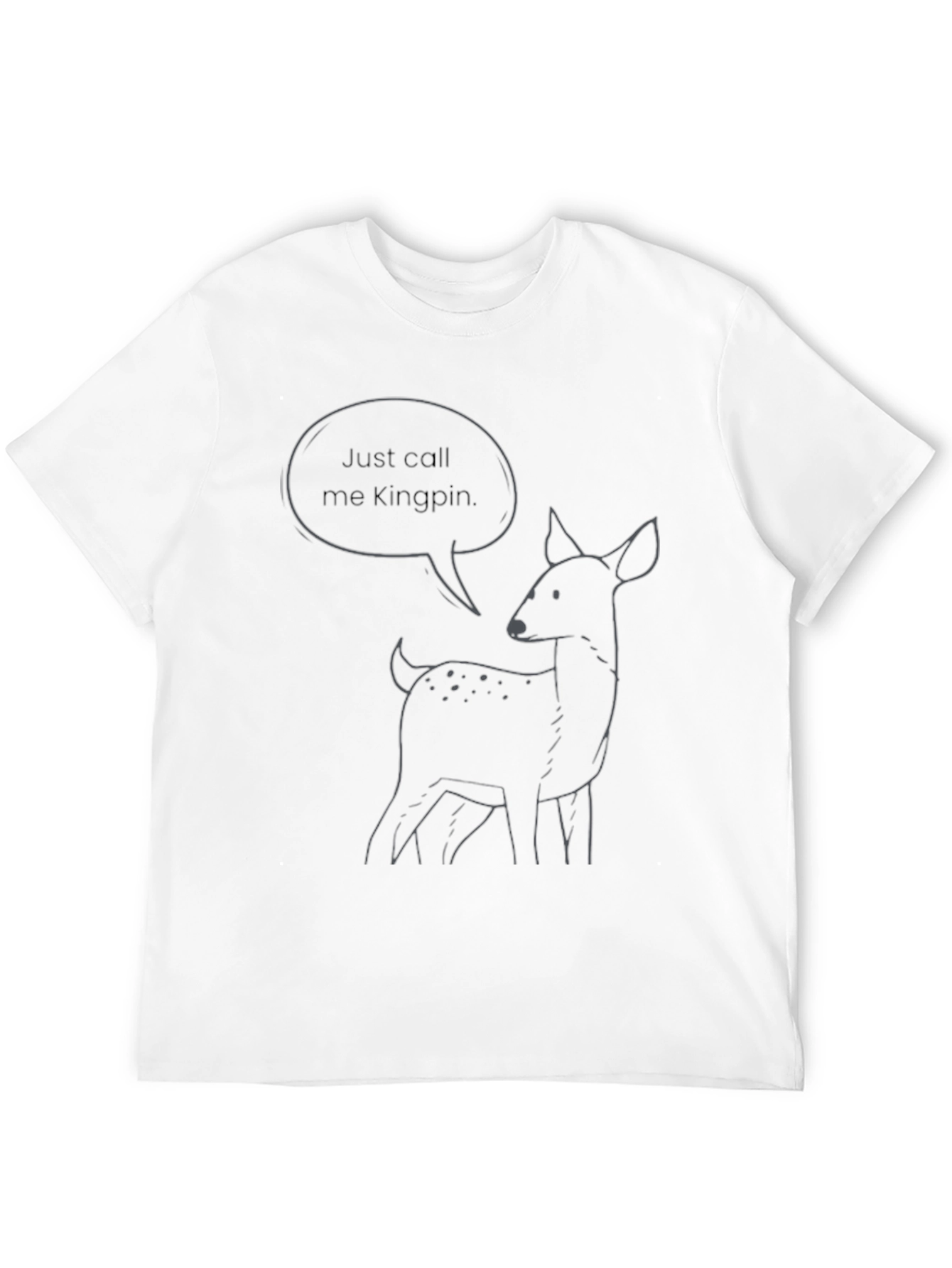 Kingpin Deer Graphic Tee - Black Cotton T-Shirt
