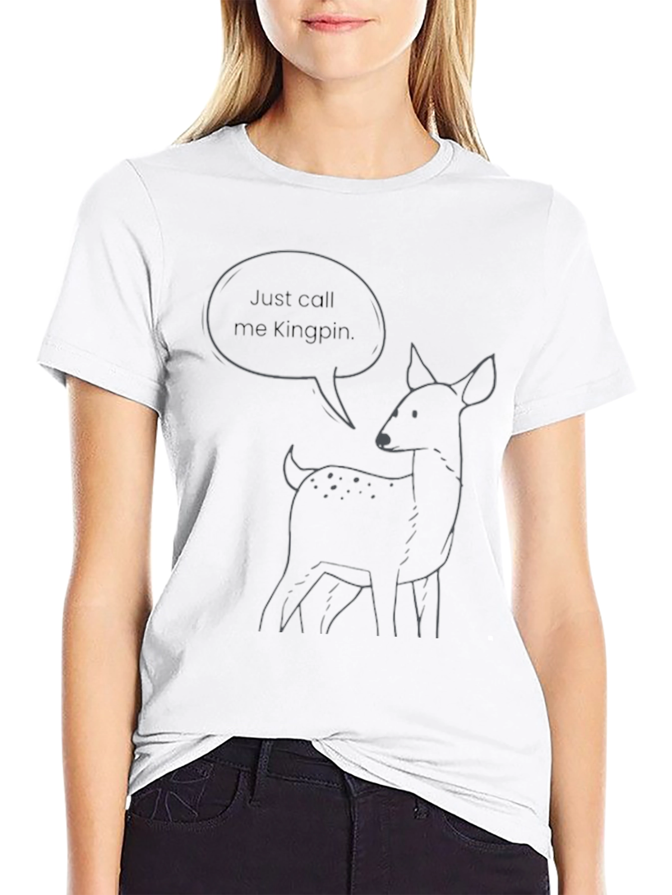 Kingpin Deer Graphic Tee - Black Cotton T-Shirt