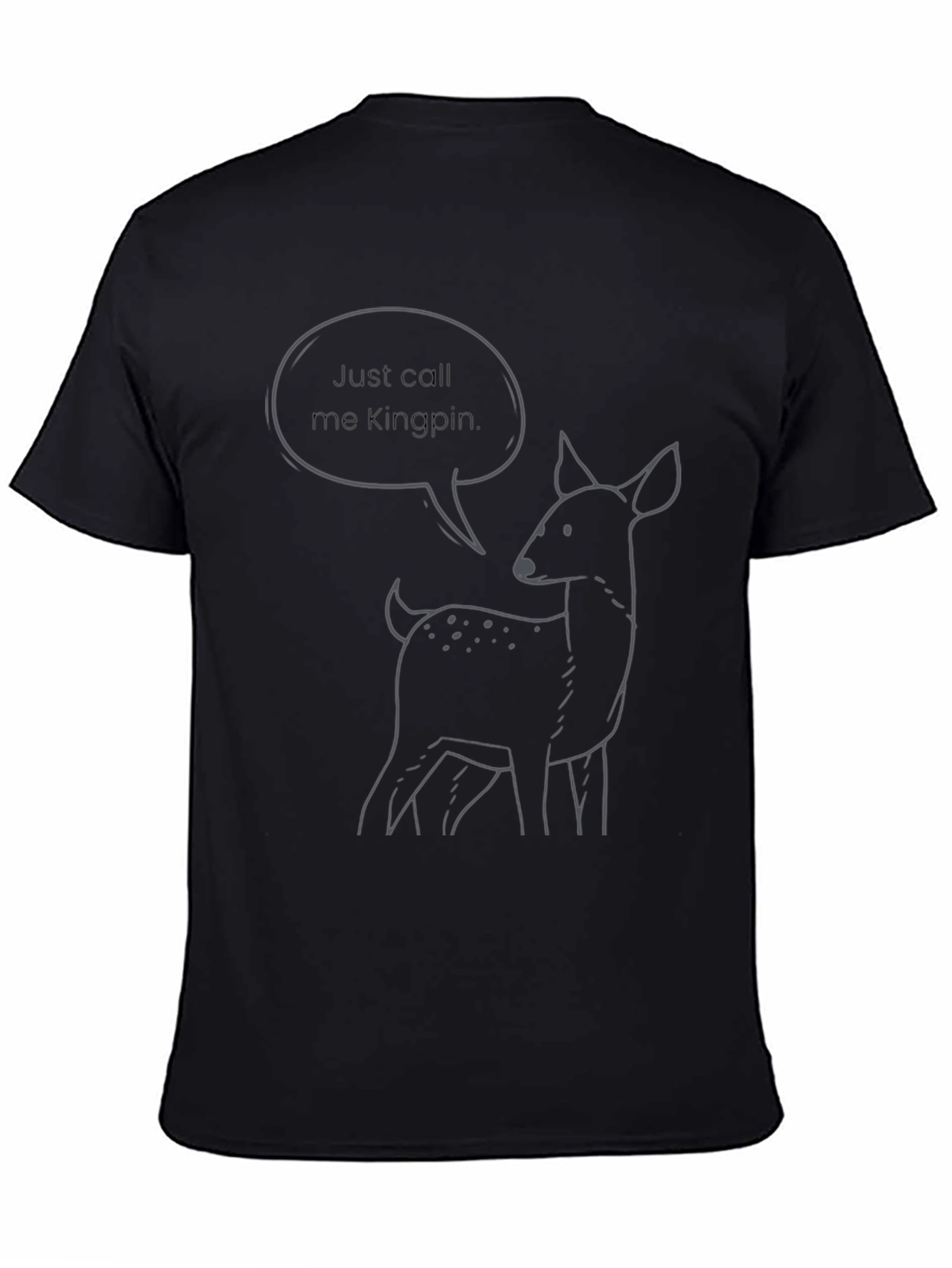 Kingpin Deer Graphic Tee - Black Cotton T-Shirt