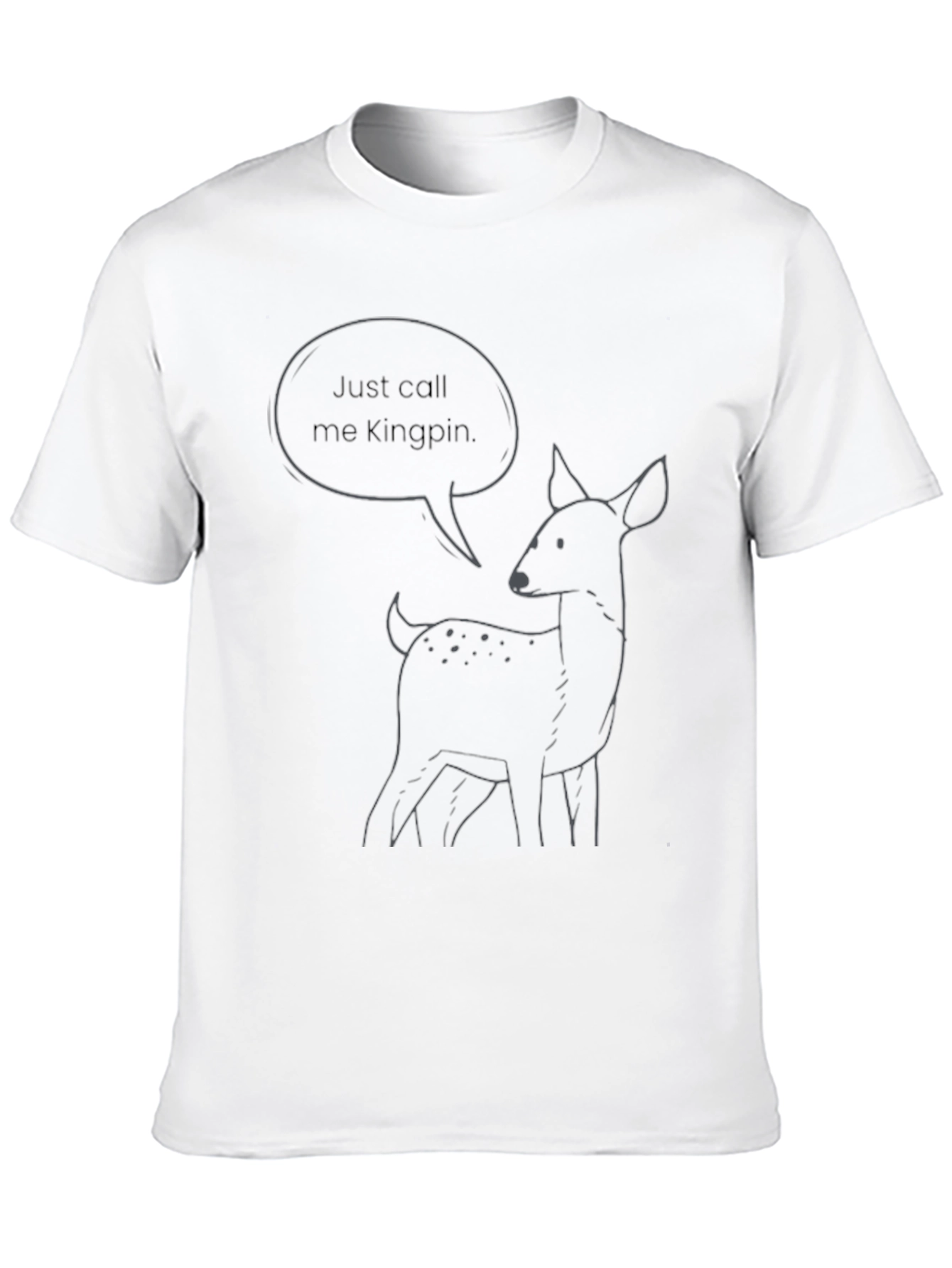 Kingpin Deer Graphic Tee - Black Cotton T-Shirt