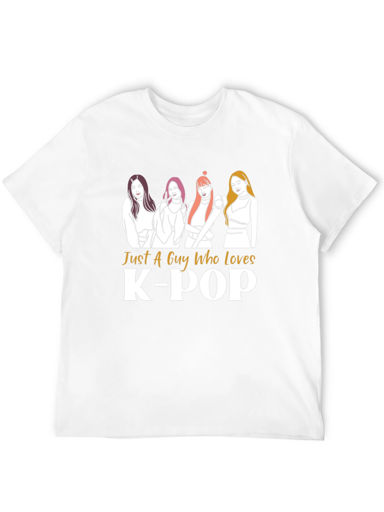 Just A Guy Who Loves K-POP Black T-Shirt