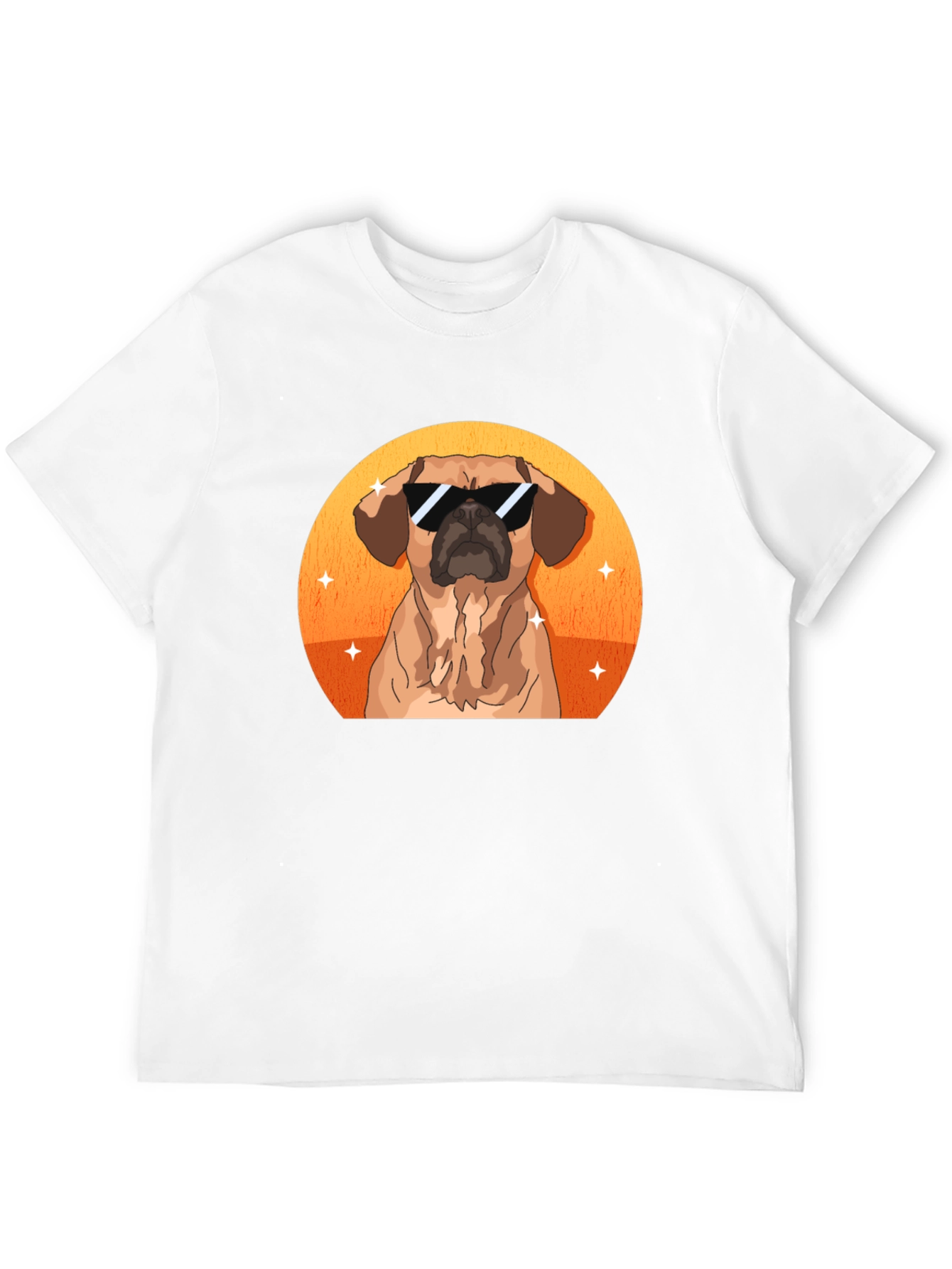 Cool Dog Graphic Tee - Black Cotton T-Shirt
