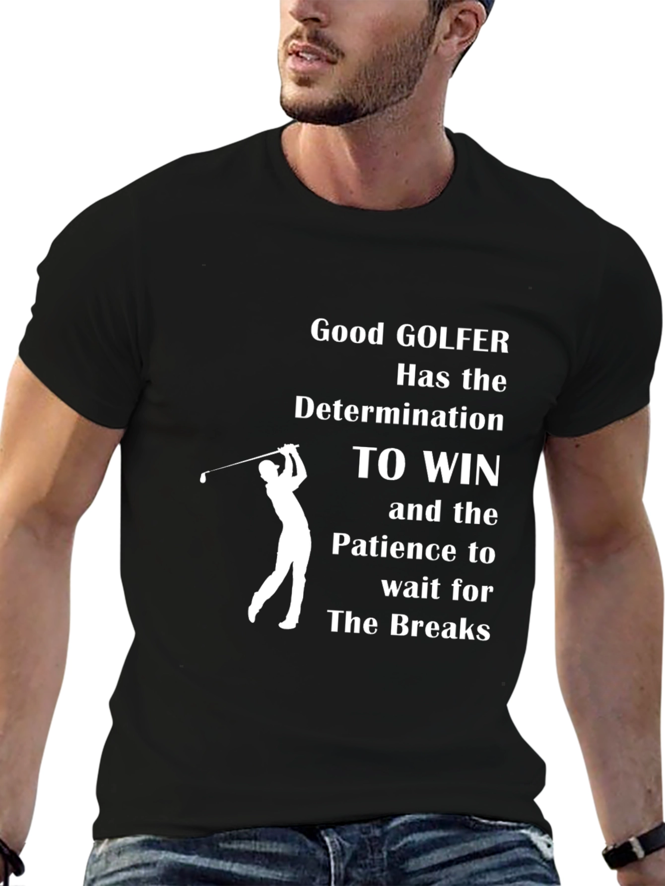 Good Golfer Determination T-Shirt - Black