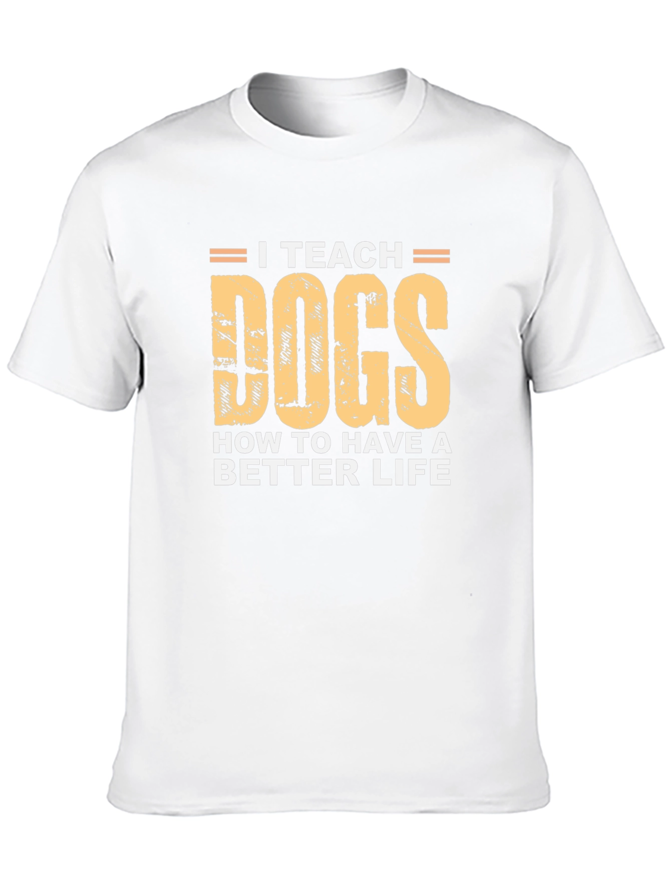 I Teach Dogs T-Shirt - Black Cotton Tee