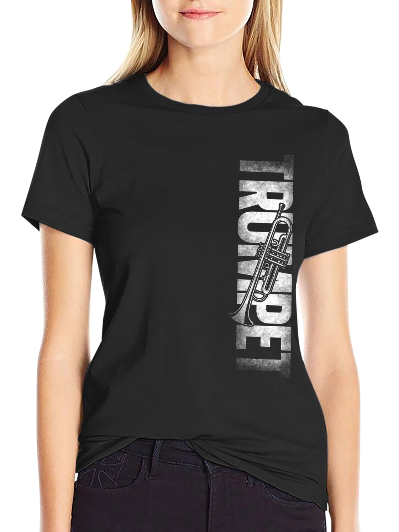 Trumpet Instrument Graphic Print Tee