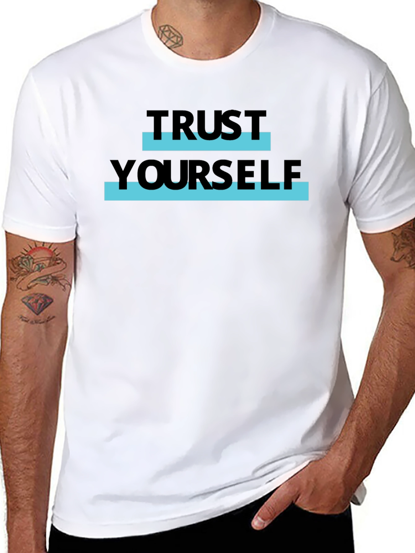 Trust Yourself Graphic Tee - Stylish Black T-Shirt