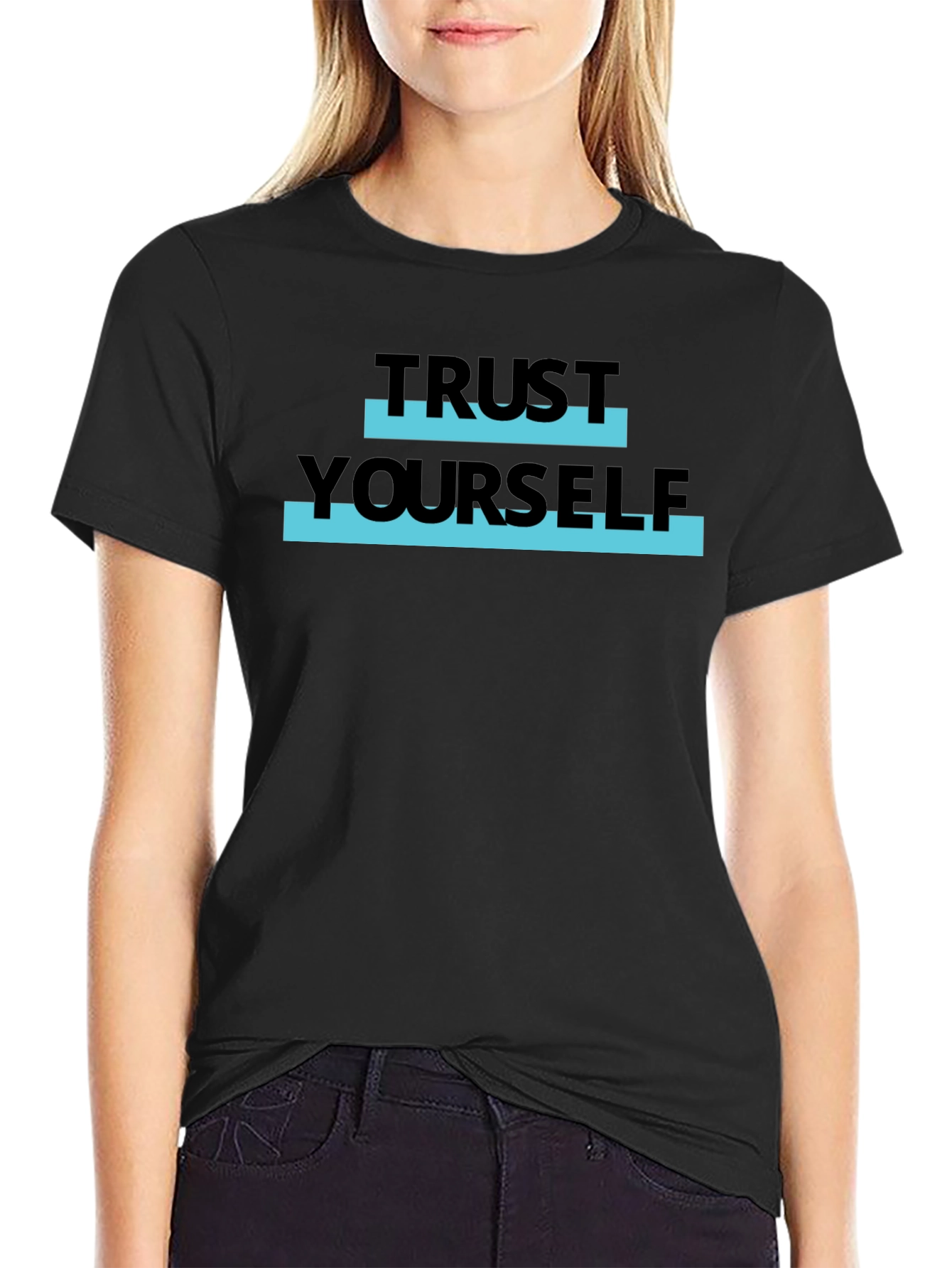 Trust Yourself Graphic Tee - Stylish Black T-Shirt