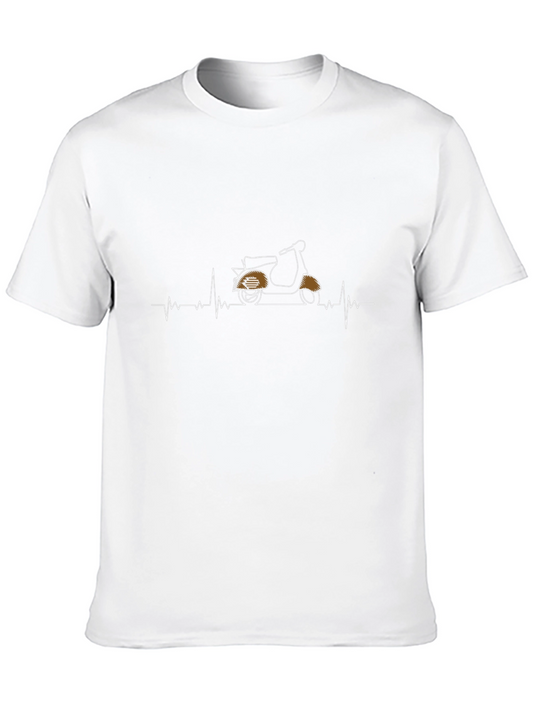 Vintage Vespa Heartbeat T-Shirt - Black