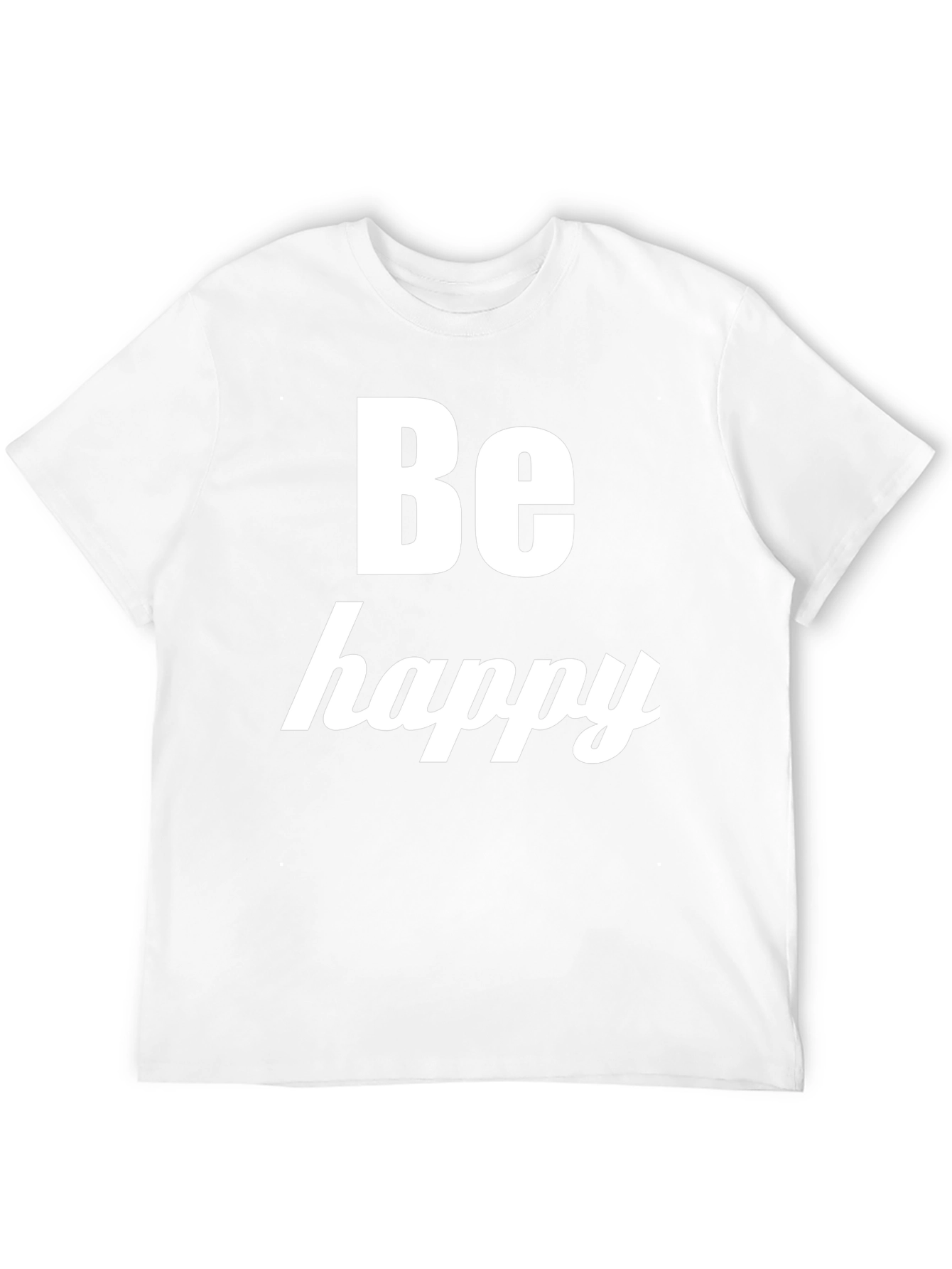 Be Happy Black T-Shirt - Positive Message Tee