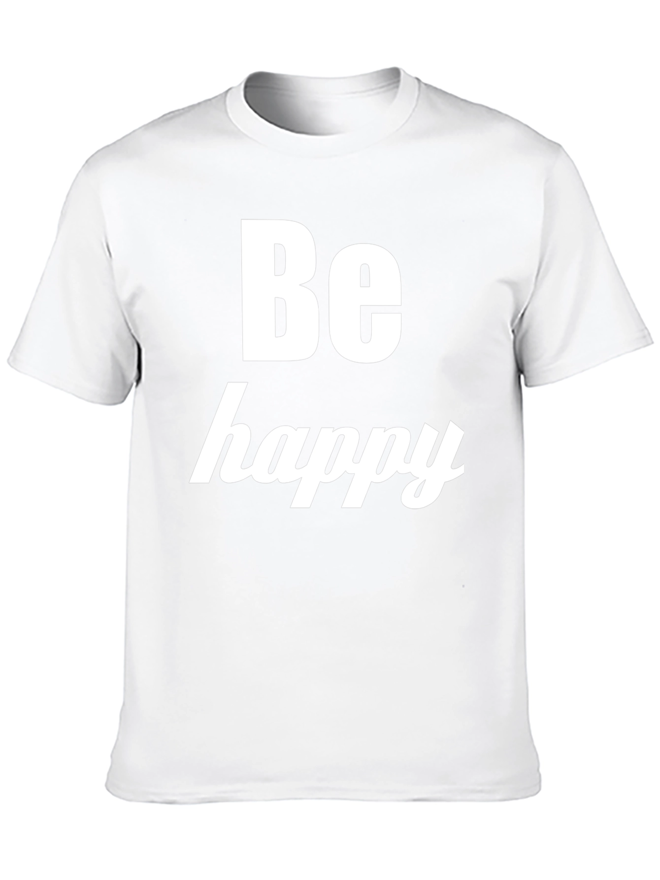 Be Happy Black T-Shirt - Positive Message Tee