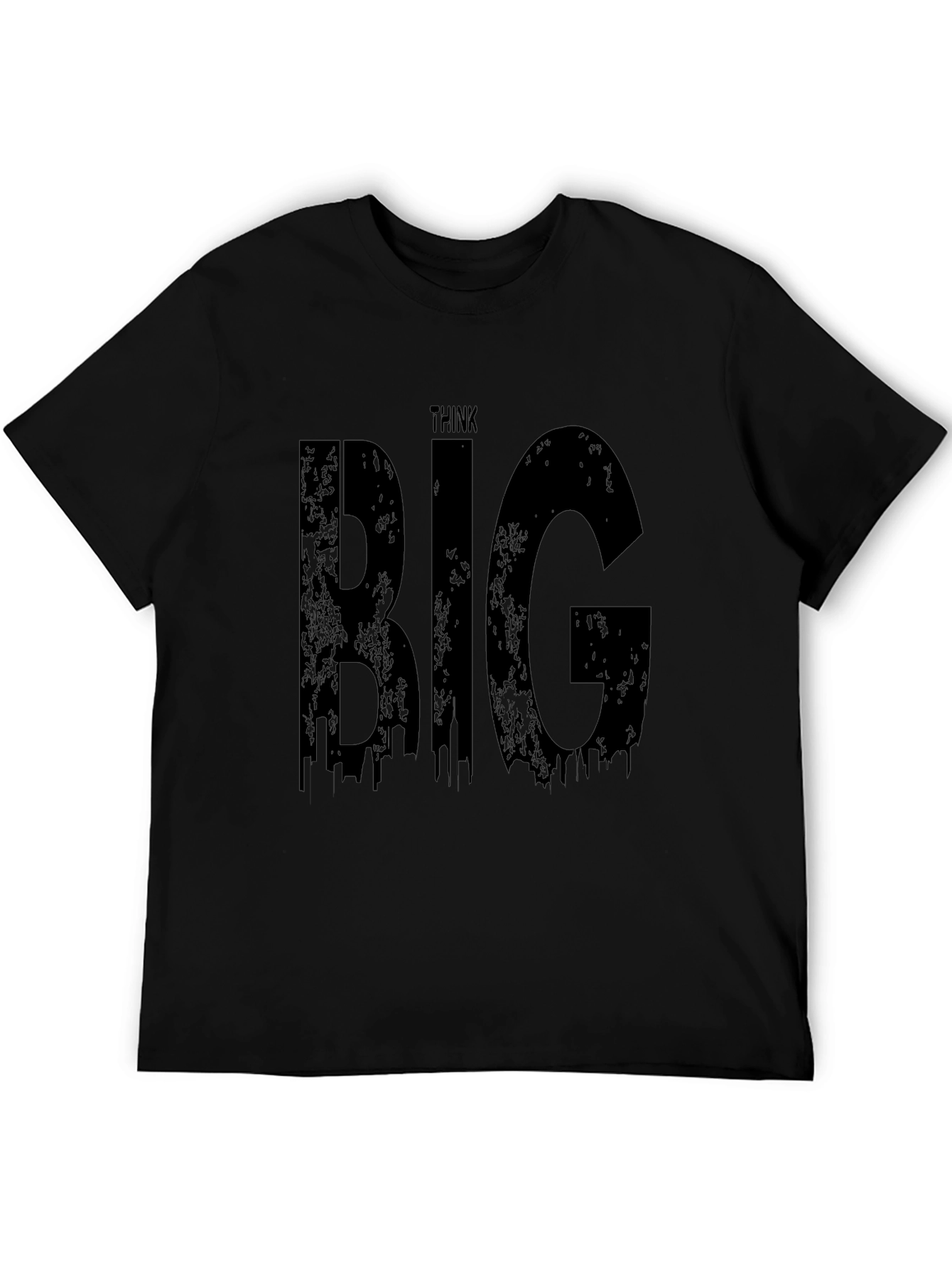 Think Big Graphic Tee - Stylish Black Cotton T-Shirt
