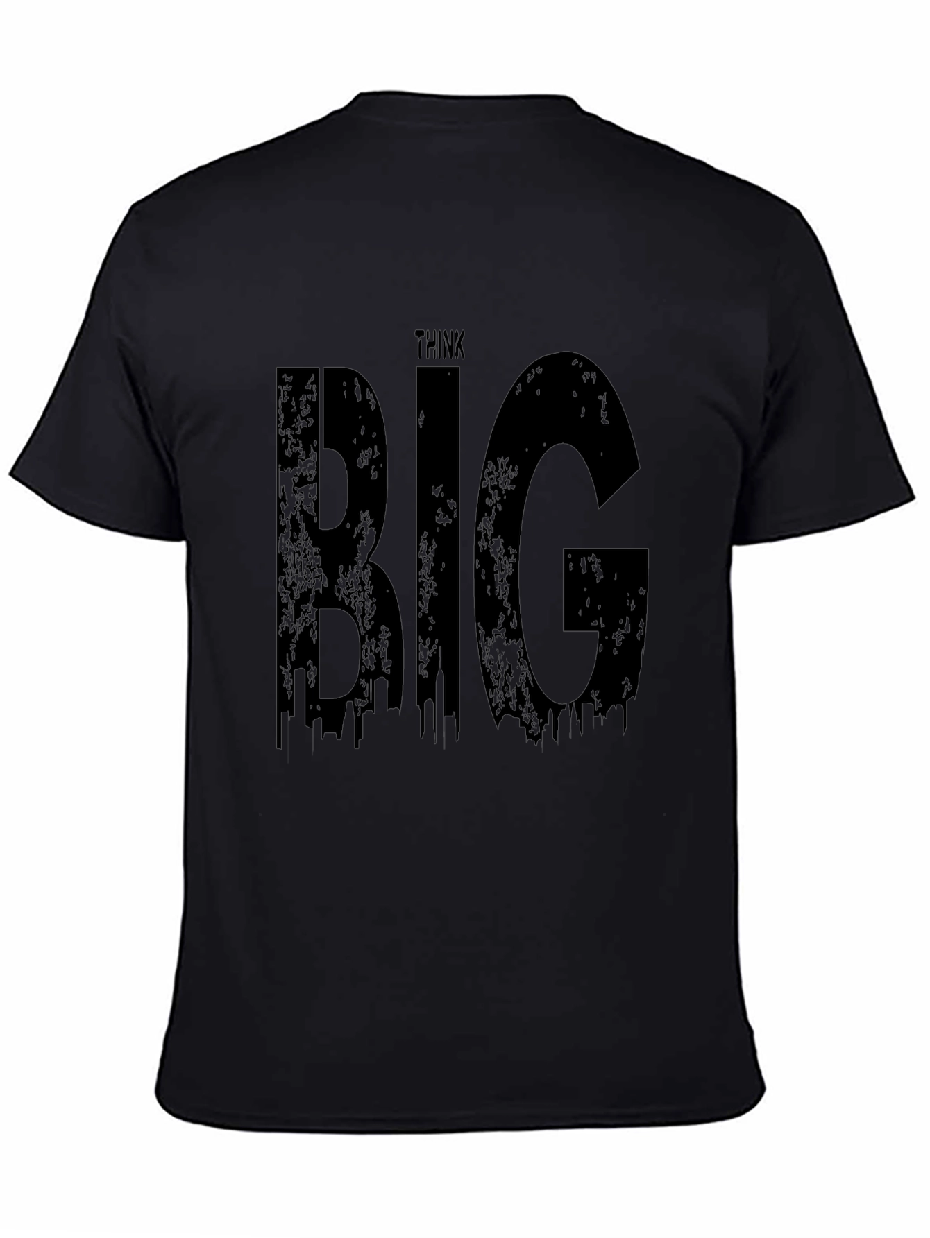 Think Big Graphic Tee - Stylish Black Cotton T-Shirt