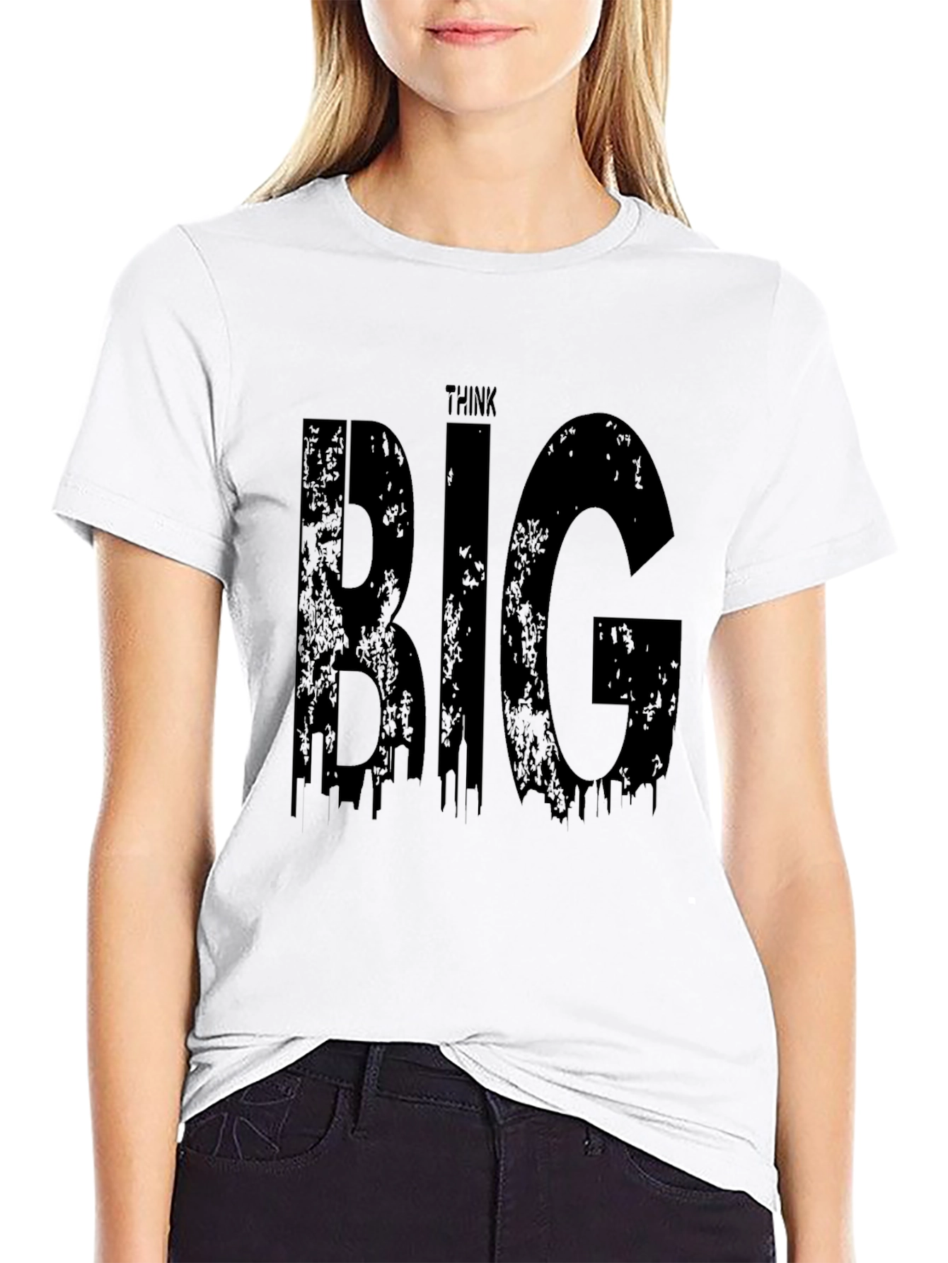 Think Big Graphic Tee - Stylish Black Cotton T-Shirt
