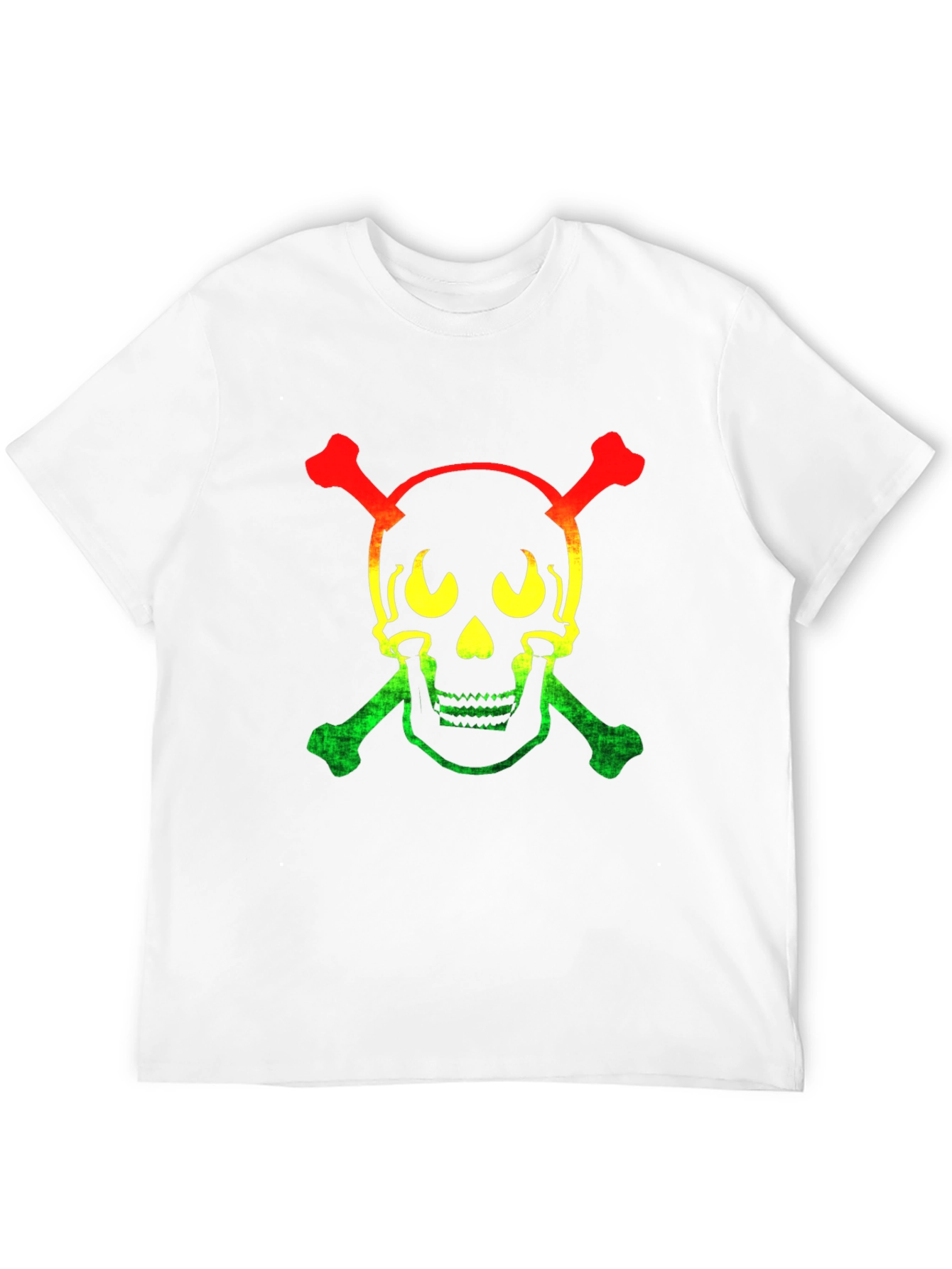 Rasta Skull & Crossbones Graphic T-Shirt