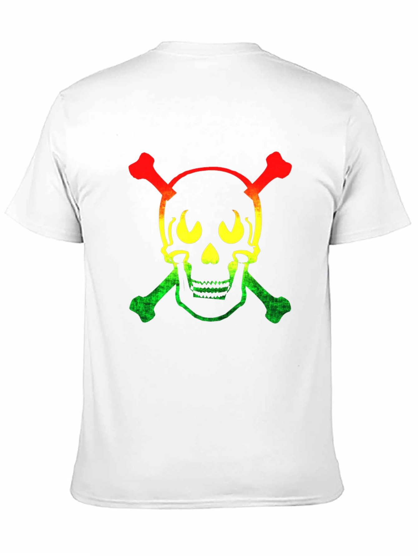Rasta Skull & Crossbones Graphic T-Shirt