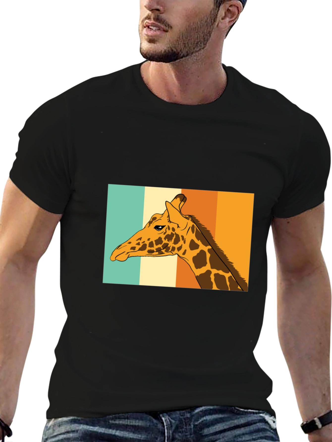 Retro Giraffe T-Shirt - Cool Animal Graphic Tee