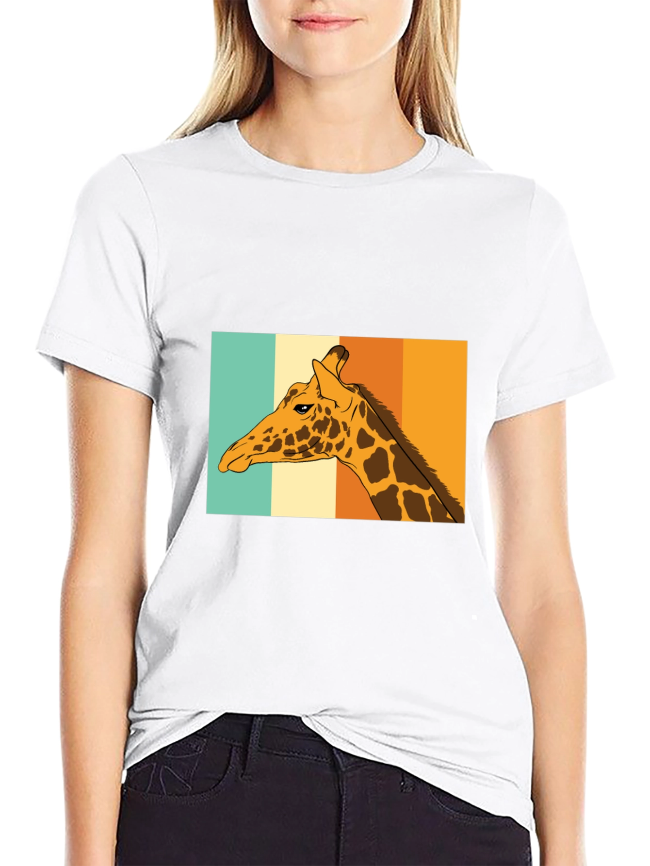 Retro Giraffe T-Shirt - Cool Animal Graphic Tee