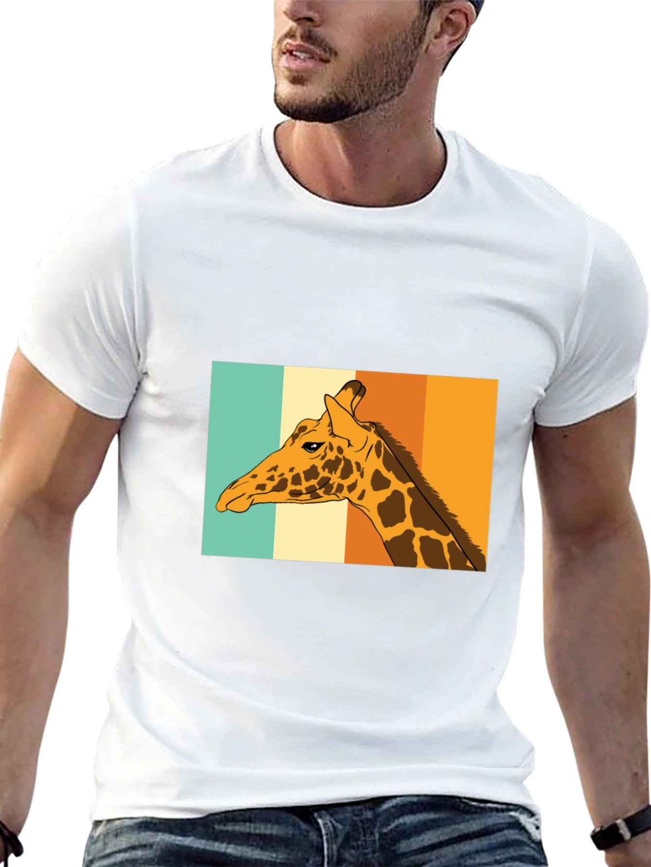 Retro Giraffe T-Shirt - Cool Animal Graphic Tee