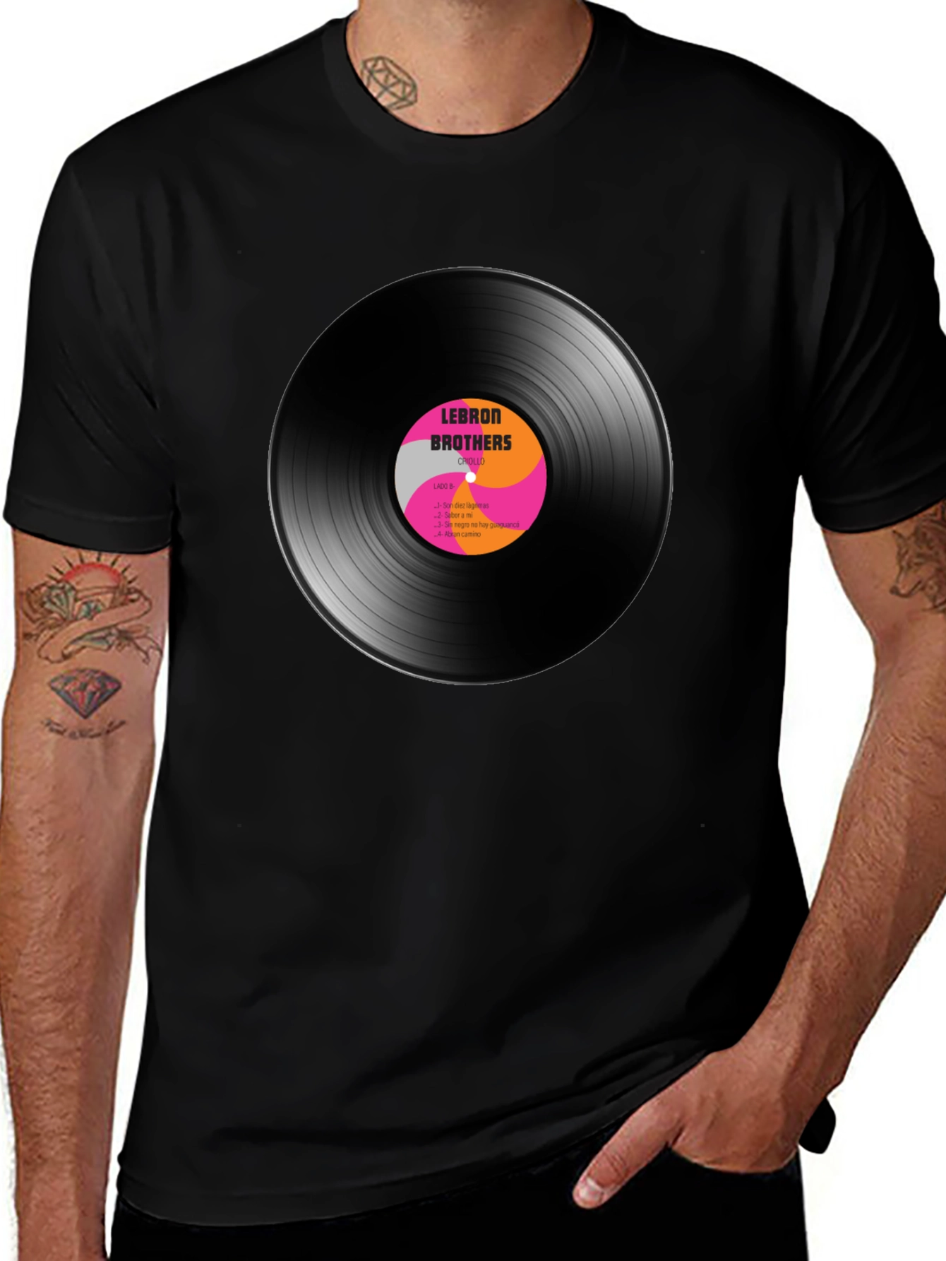 LeBron Brothers Vinyl Record Graphic T-Shirt