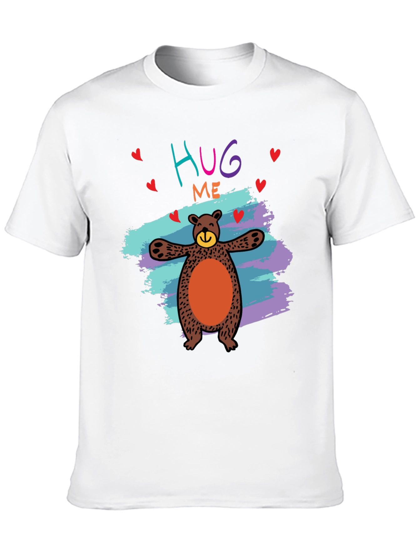 Hug Me Bear Graphic Tee - Cute & Comfy