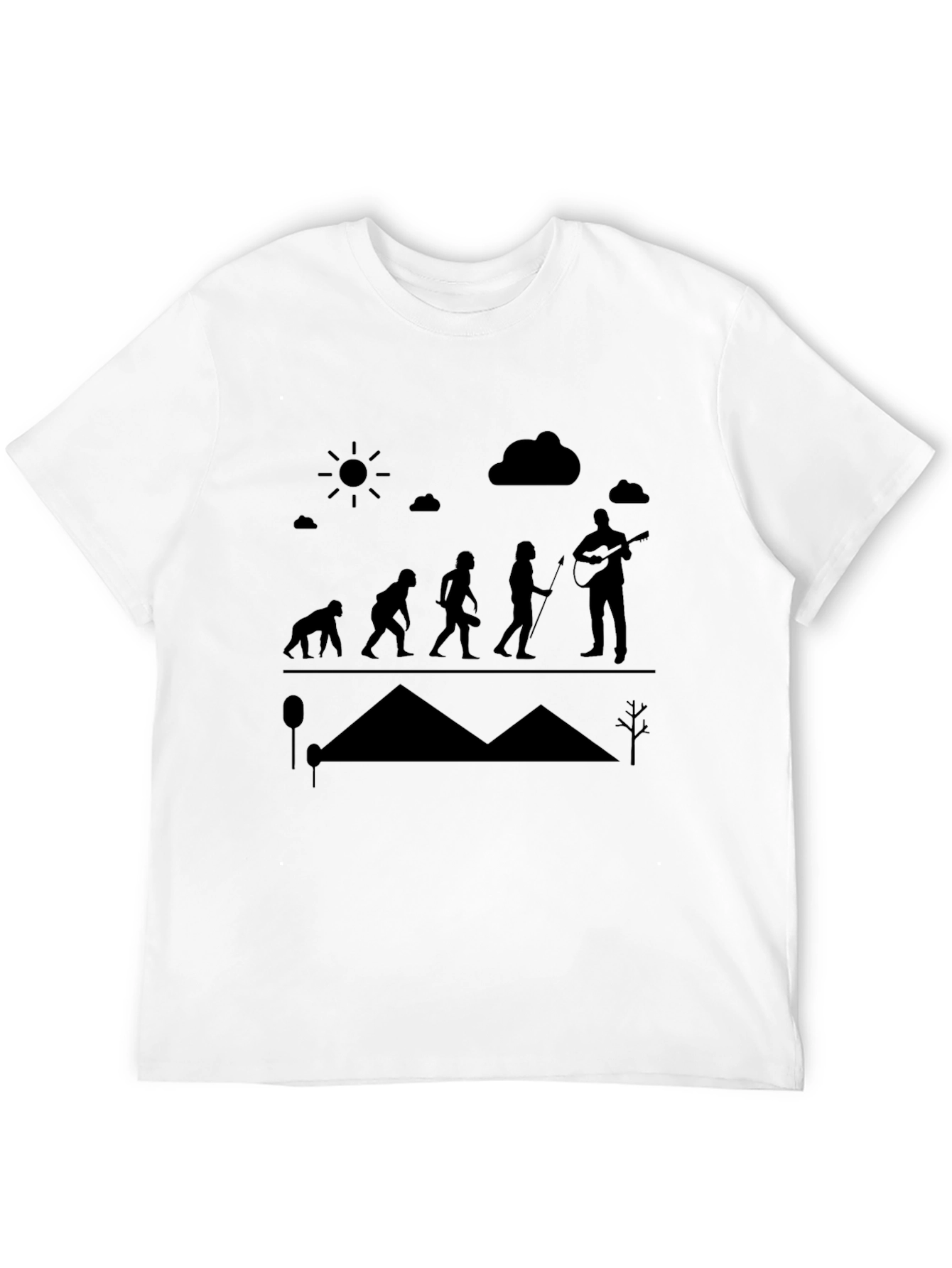 Evolution of Music Black T-Shirt
