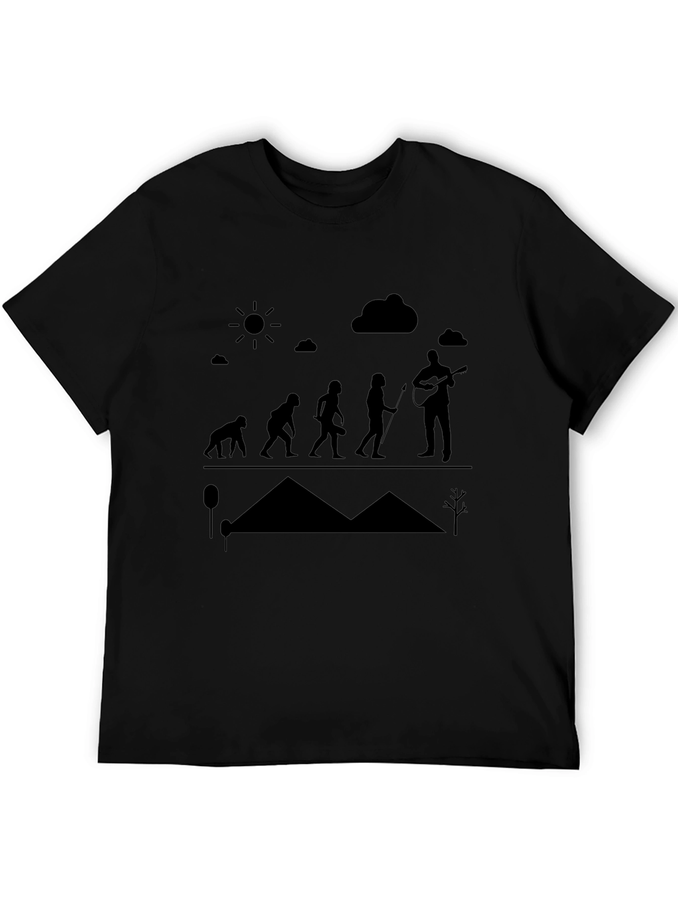 Evolution of Music Black T-Shirt
