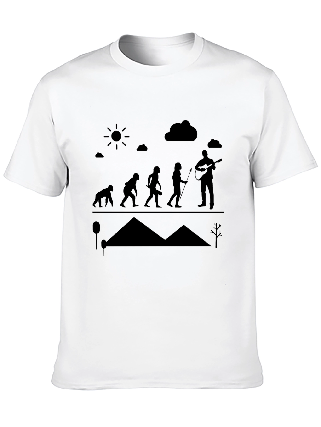 Evolution of Music Black T-Shirt